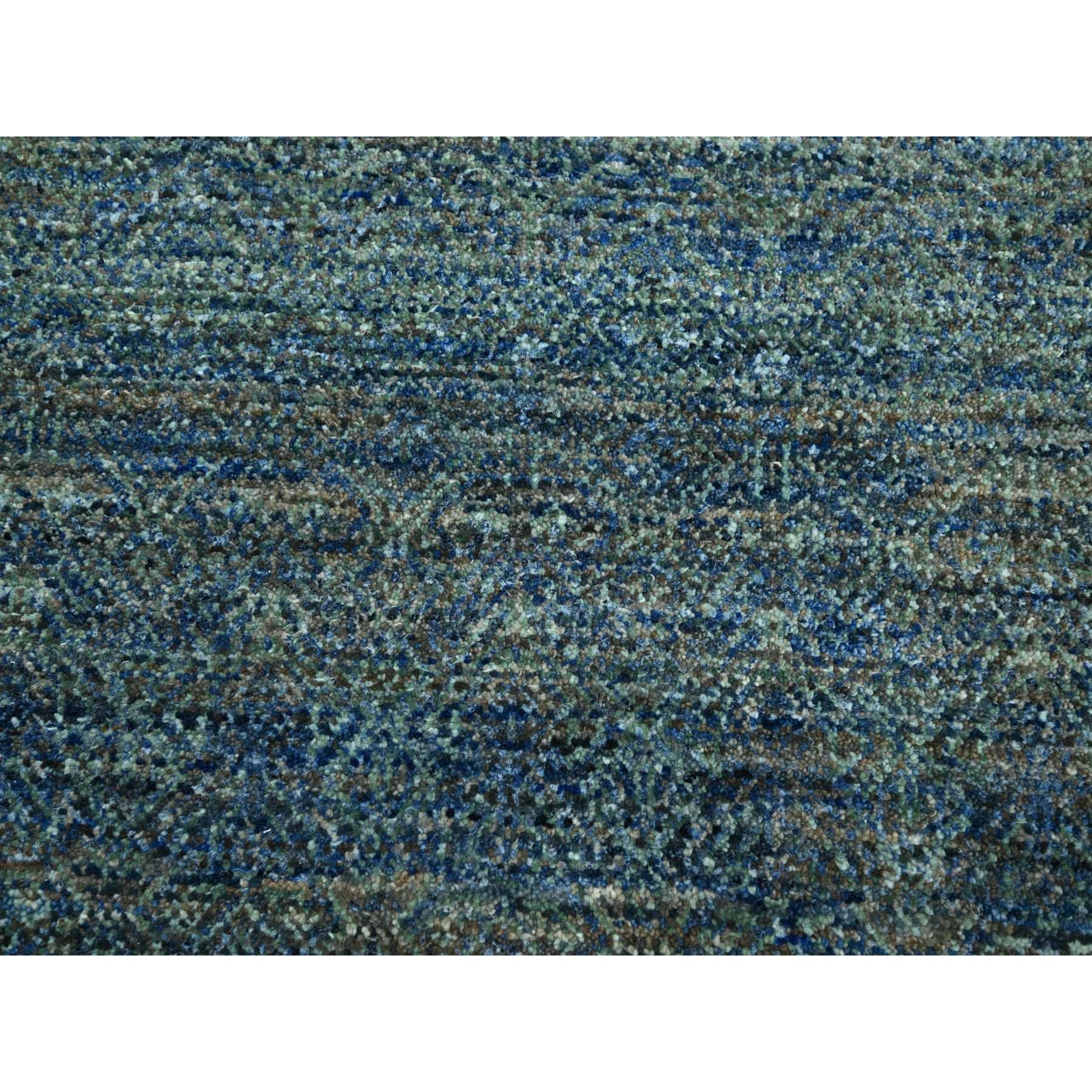 10'1"x14' Imperial Blue, Lush and Plush, Kohinoor Herat Small Repetitive Geometric Design, Hand Knotted, Pure Wool, Oriental Rug Sh75542