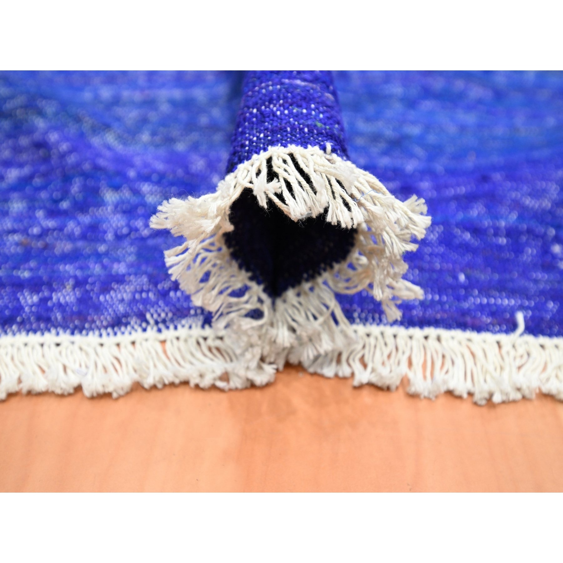 9'2"x11'8" Admiral Blue, Sari Silk, Plain Design, Flat Weave Kilim, Hand Woven, Oriental Rug Sh75576