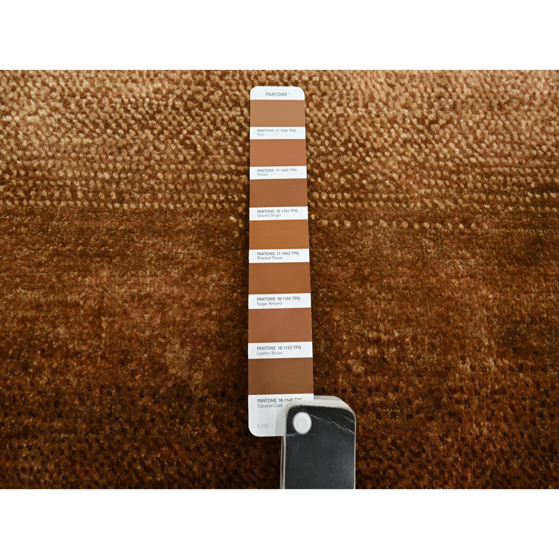 9'x12'1" Shades of Brown, Rothko Inspired, Modern, Hand Knotted, Wool & Silk, Soft Pile, Oriental Rug Sh75638