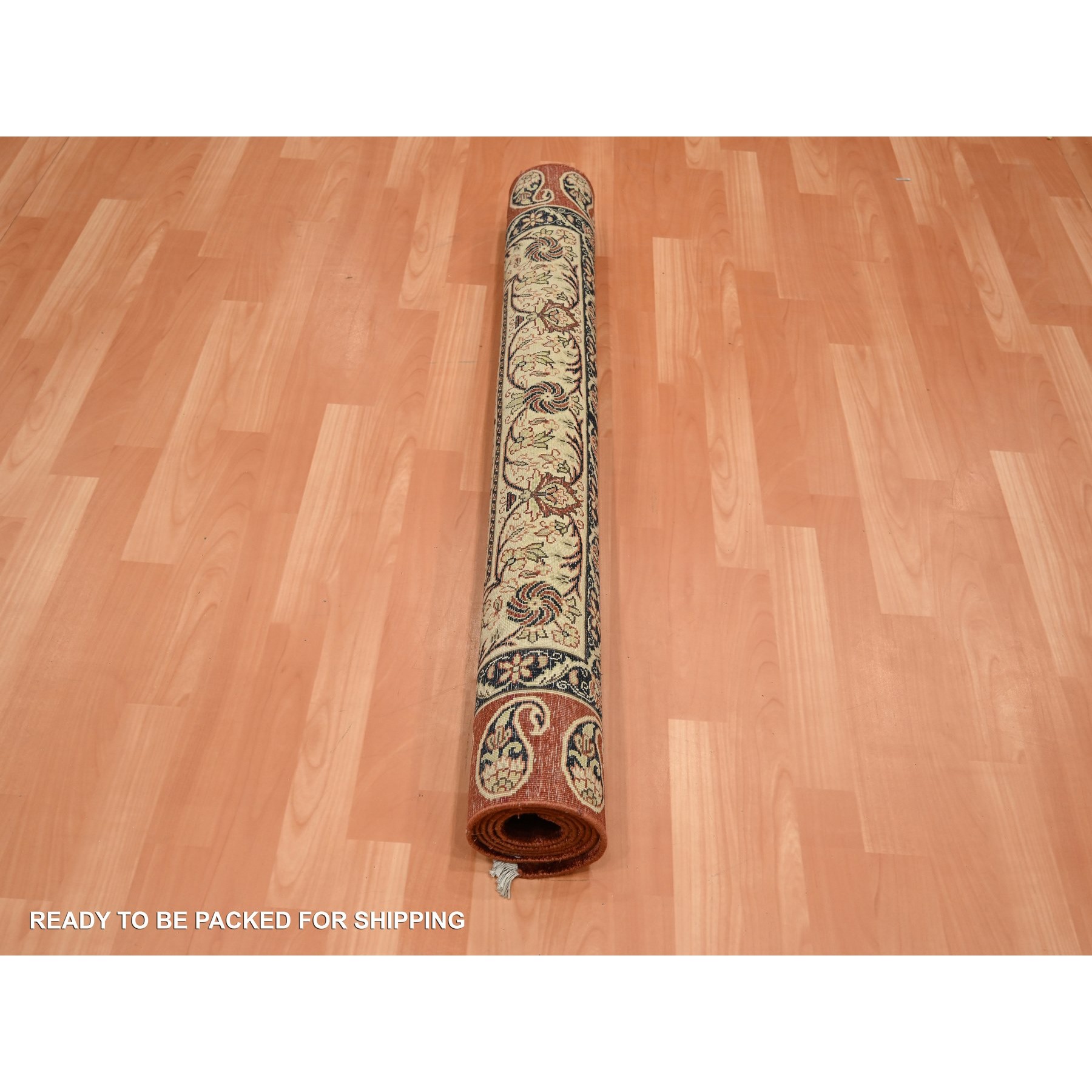 4'x6' Wine Red, Pure Silk, Tabriz Haji Jalili Paisley Design, Hand Knotted, Soft Pile, Oriental Rug Sh75647