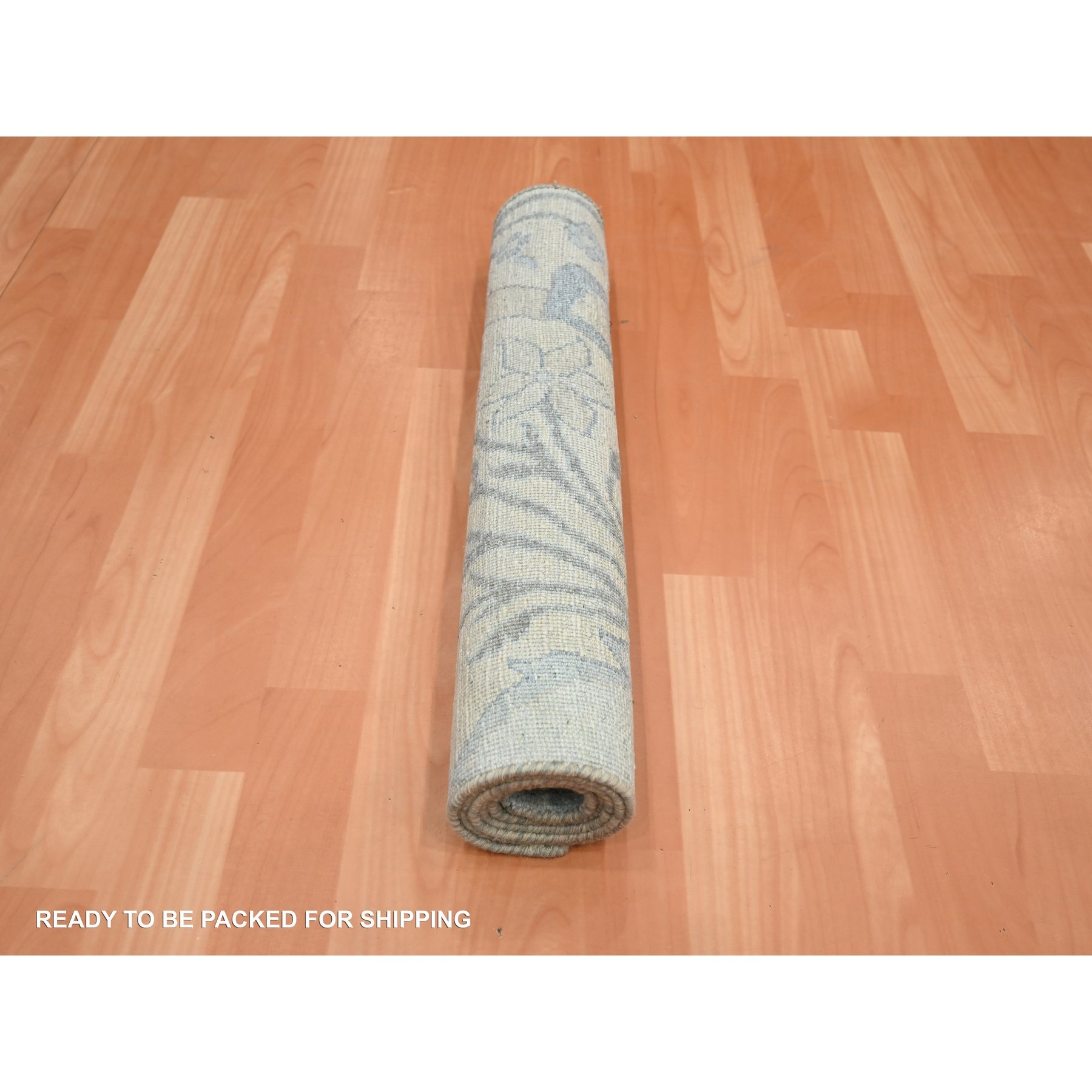 2'x4'3" Pristine White, Bijar Garus Spacious Persian Design with Soft Colors, Wool & Silk, Hand Knotted, Natural Dyes, Sample, Mat, Oriental Rug Sh75658