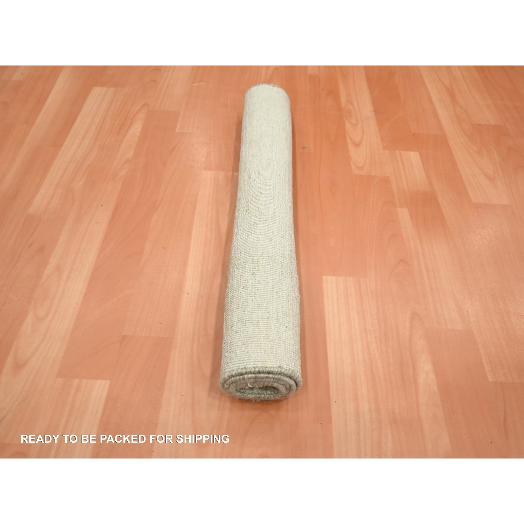2'x3' Photon White, Plain Line Design, Silk with Oxidized Wool, Hand Knotted, Textured Pile, Sample, Mat, Oriental Rug Sh75661