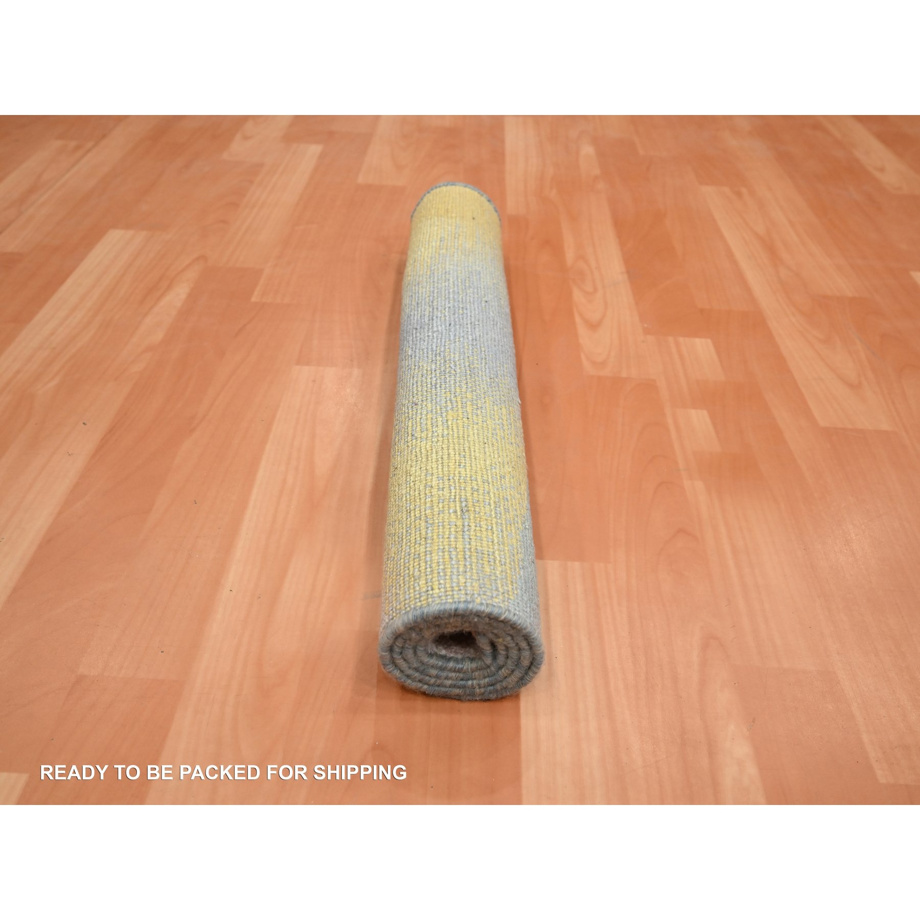 2'x3'1" Pink with Pastel Colors, Modern Design, Wool and Silk, Hand Knotted, Sample, Mat, Oriental Rug Sh75665