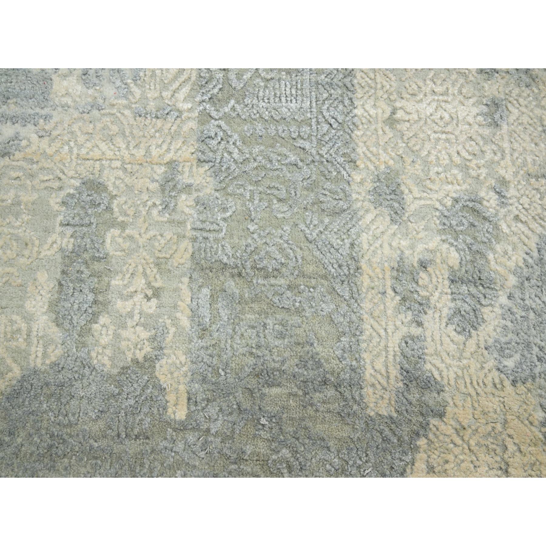 12'x18'2" Chiffon White, Jewelry Design, Wool and Silk, Hand Knotted, XL, Oversized, Oriental Rug Sh75674