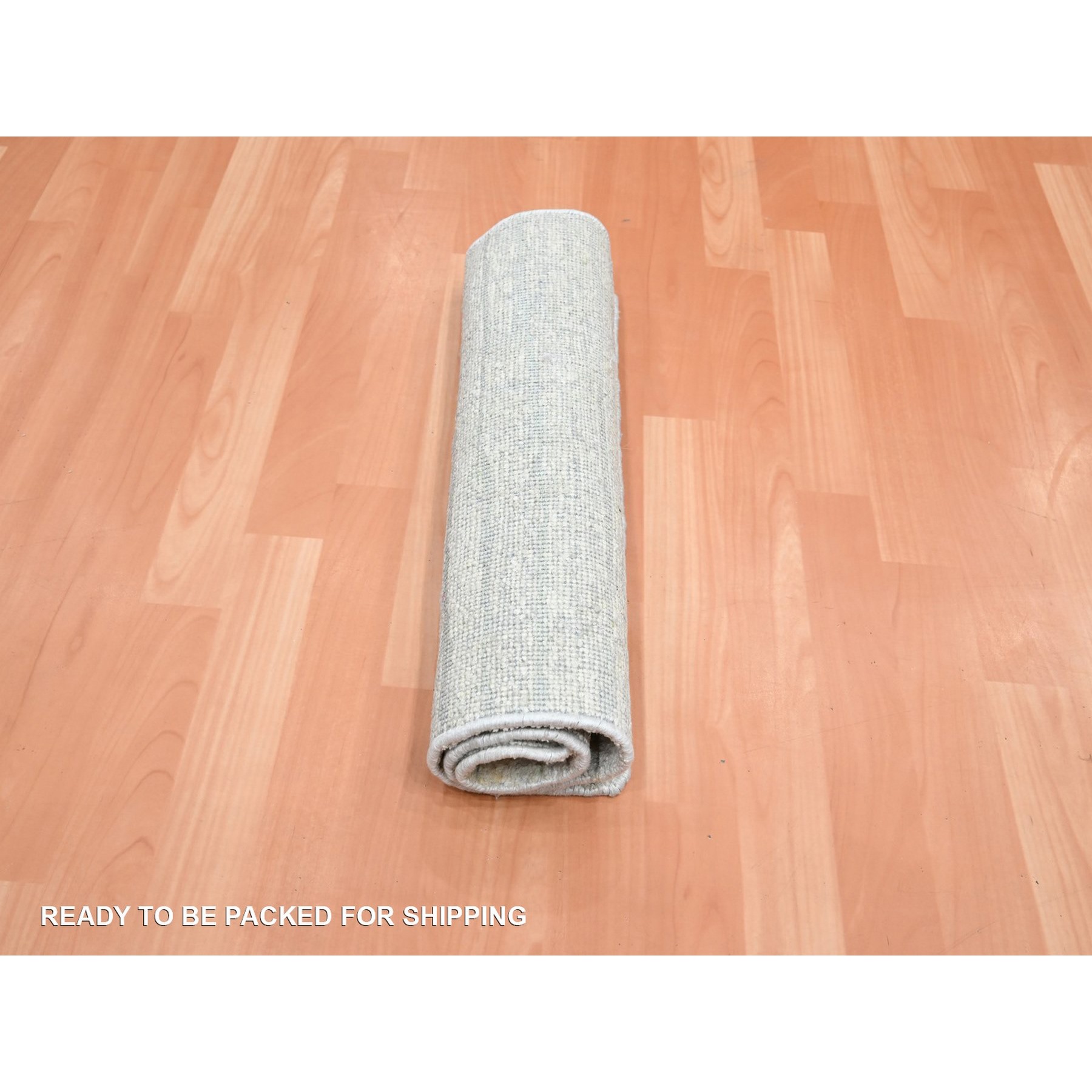 2'x3' Chiffon White, Modern, Wave Design, Pure Silk, Hand Knotted, Lush and Plush, Sample, Mat, Oriental Rug Sh75709