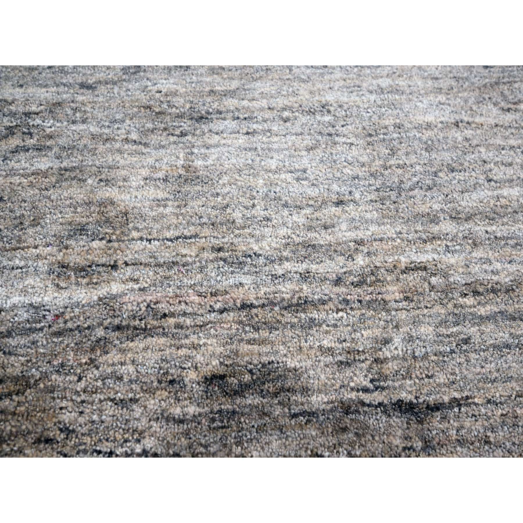 9'1"x11'10" Warm Taupe, Plain Solid Design, Soft to the Touch, Pure Sari Silk, Hand Knotted, Oriental Rug Sh76071