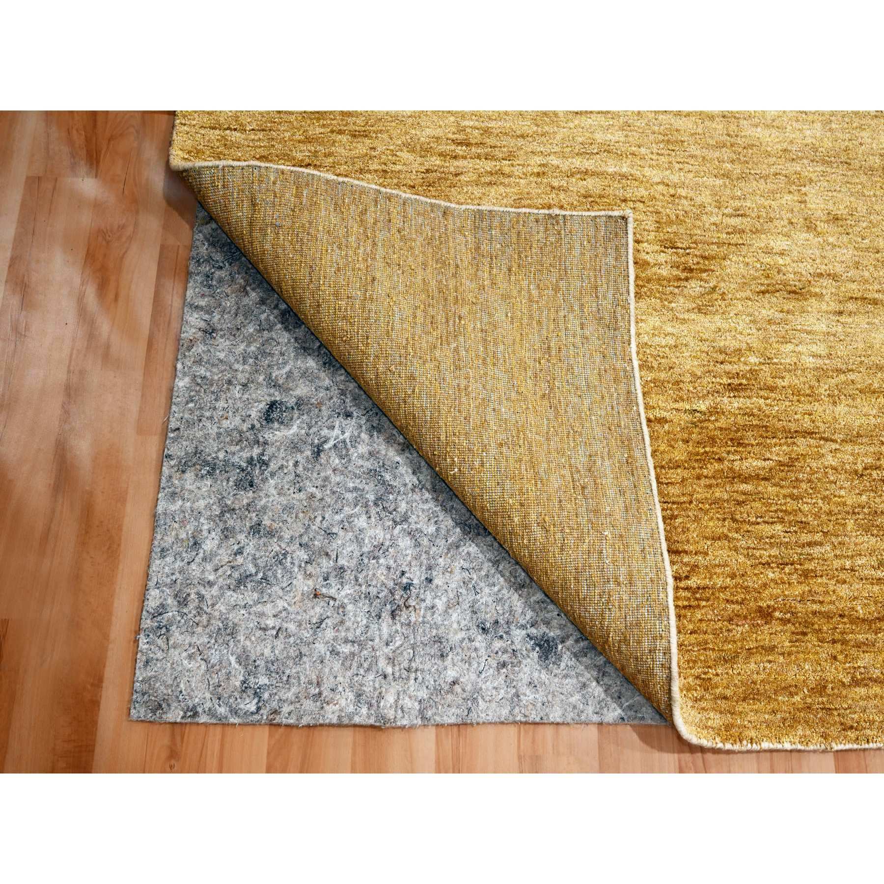 9'x12'1" Copper Brown, Plain Solid Design, Soft to the Touch, Pure Sari Silk, Lush and Plush, Hand Knotted, Oriental Rug Sh76072