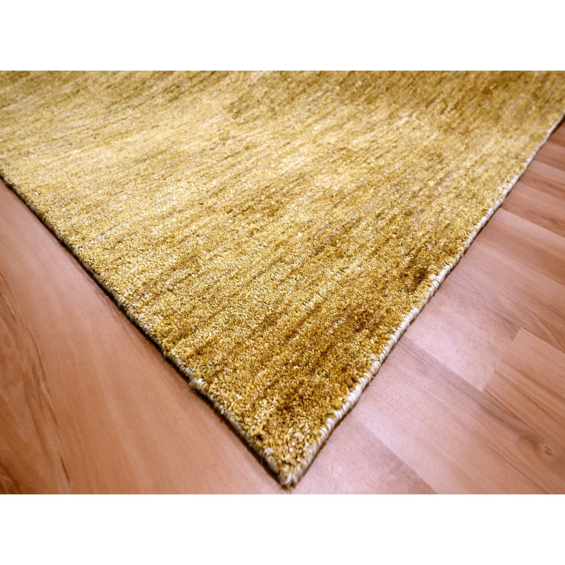 9'x12'1" Copper Brown, Plain Solid Design, Soft to the Touch, Pure Sari Silk, Lush and Plush, Hand Knotted, Oriental Rug Sh76072