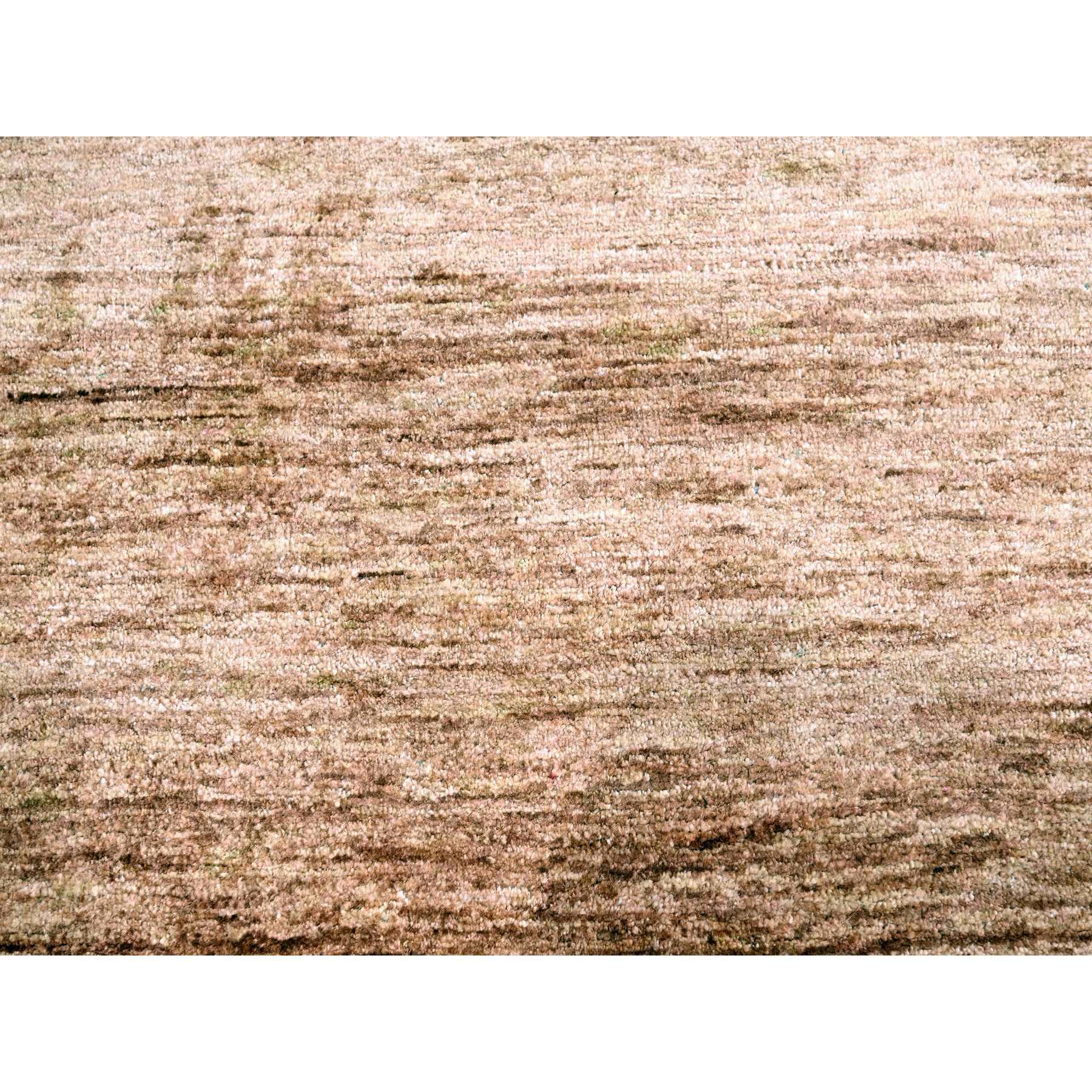 9'x12' Beaver Brown, Soft Pile, Plain Solid Design, Pure Sari Silk, Hand Knotted, Oriental Rug Sh76073