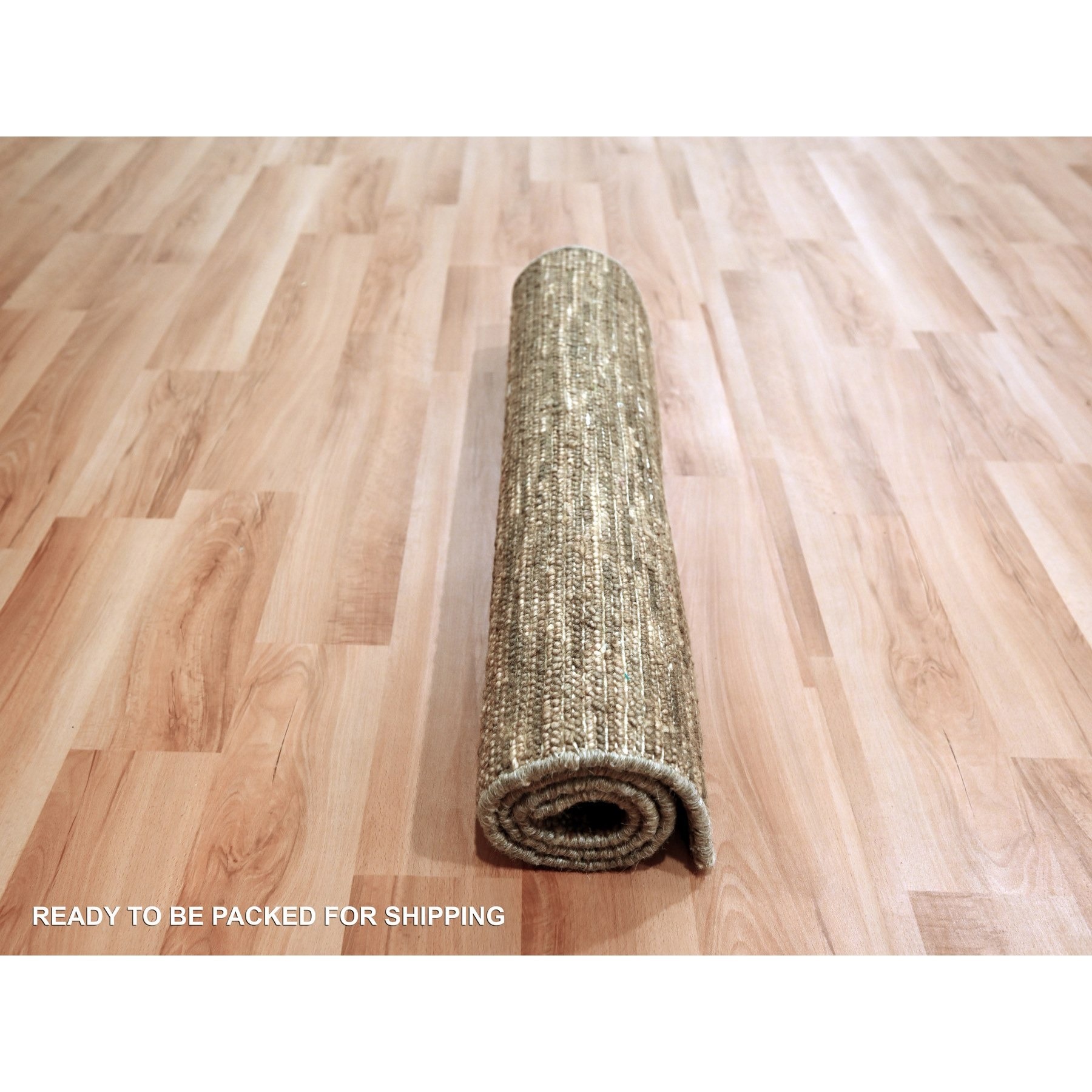2'x3' Coffee Brown, Pure Wool, Sample, Strike Off, Hand Knotted, Modern Plain Solid Design, Mat, Oriental Rug Sh76093