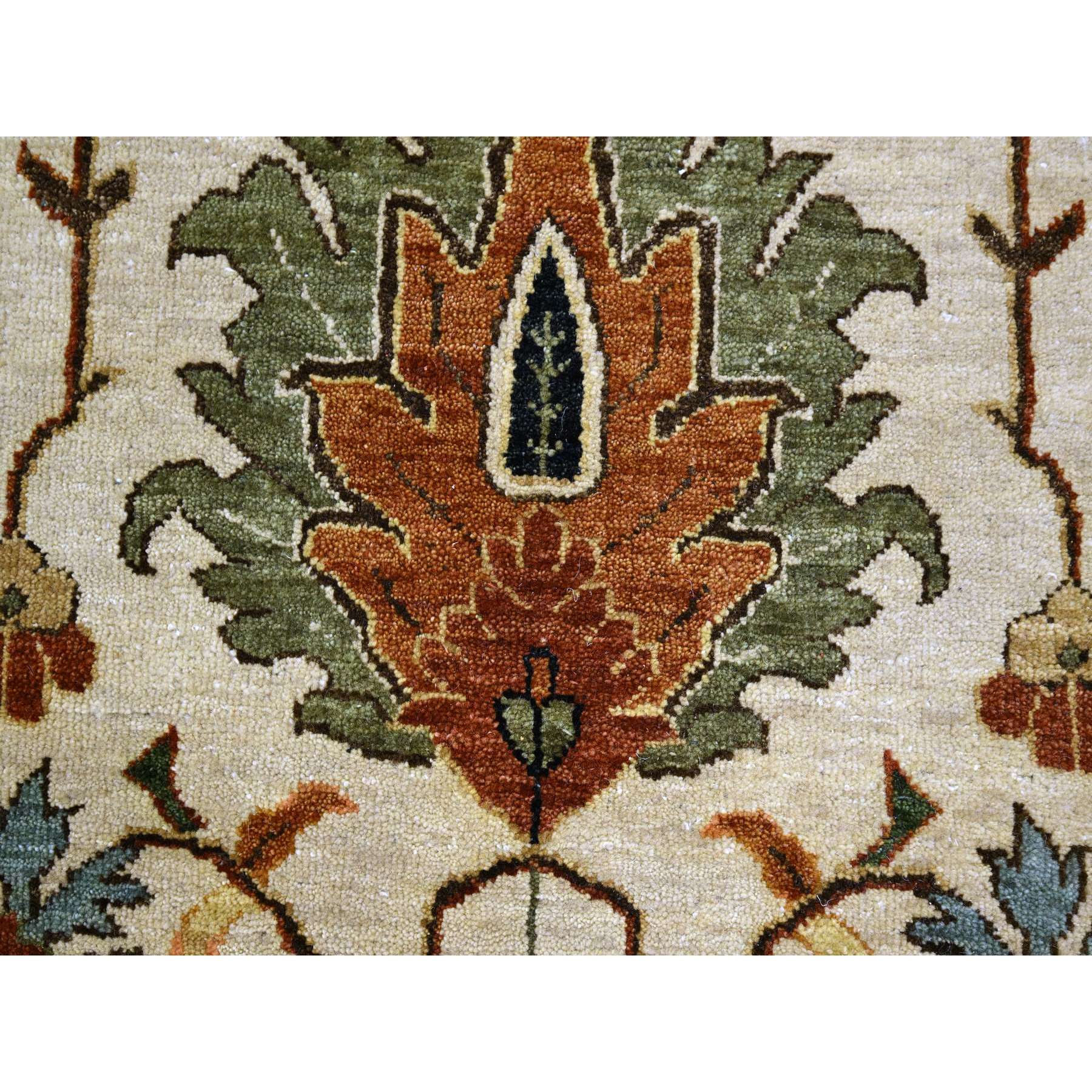10'x14'3" Chiffon White, Heriz All Over Design, Soft Pile, Natural Dyes, Hand Knotted, Hand Spun New Zealand Wool, Oriental Rug Sh76223