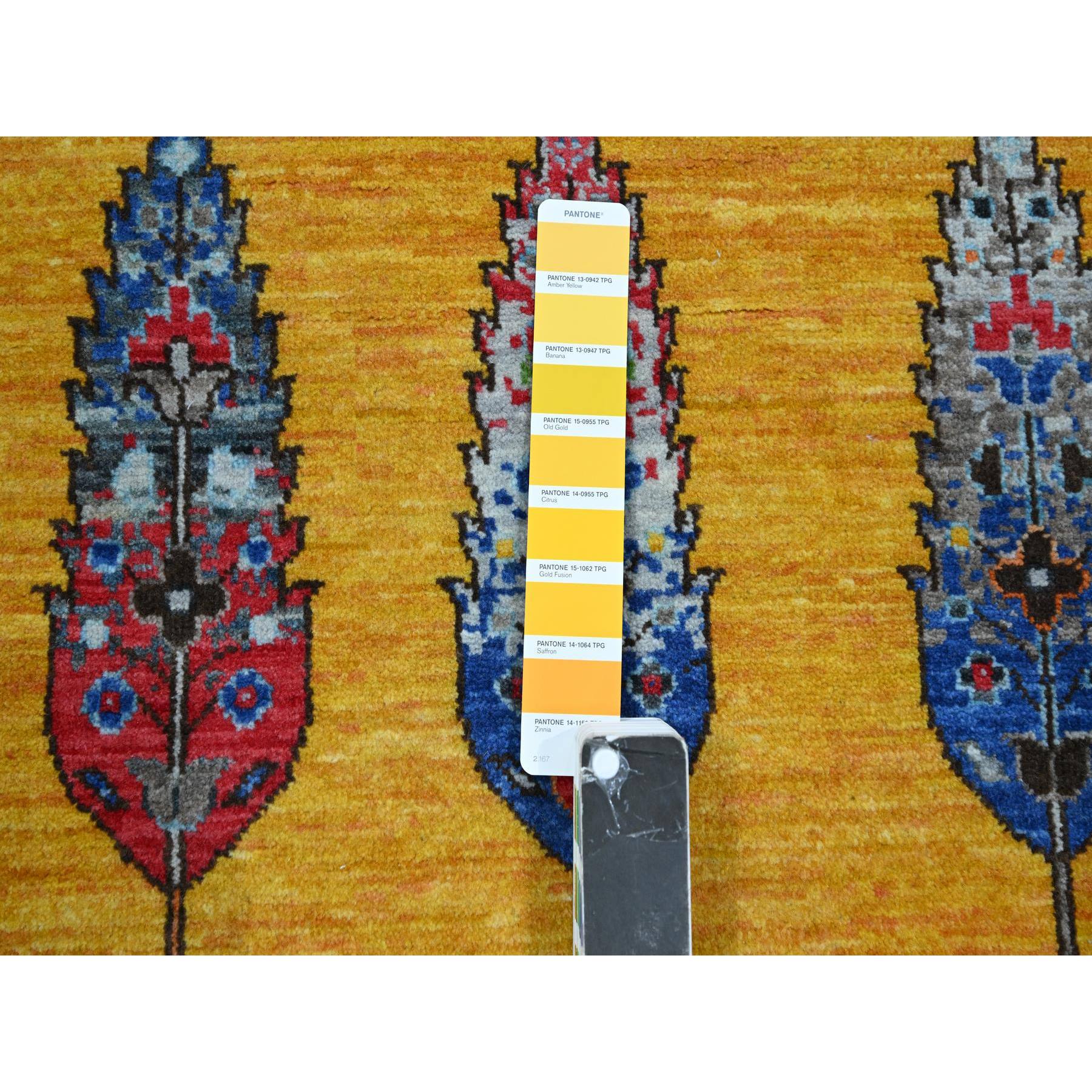 9'x12' Shades of Gray, Colorful Pictorial, Agra, Ethnic Design with Cypress Tree, Lion, Elephants, Camels, Tigers and More, Hand Knotted, 100% Wool, Oriental Rug Sh76314