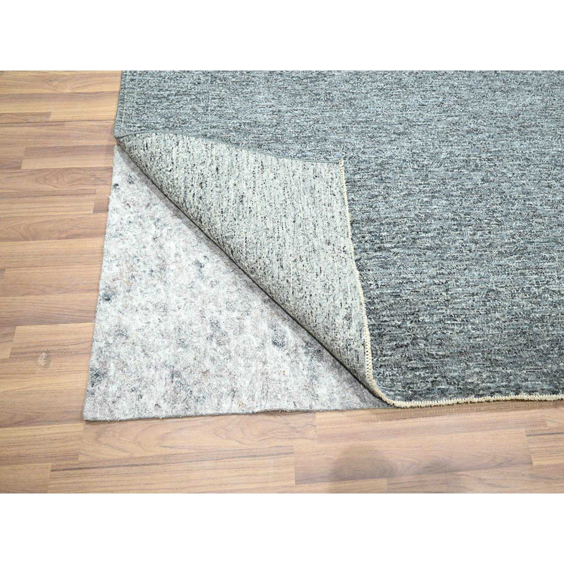 8'3"x10'1" Anchor Gray, Salt and Pepper Design, Tone on Tone, Hand Knotted, 100% Wool, Oriental Rug Sh76380