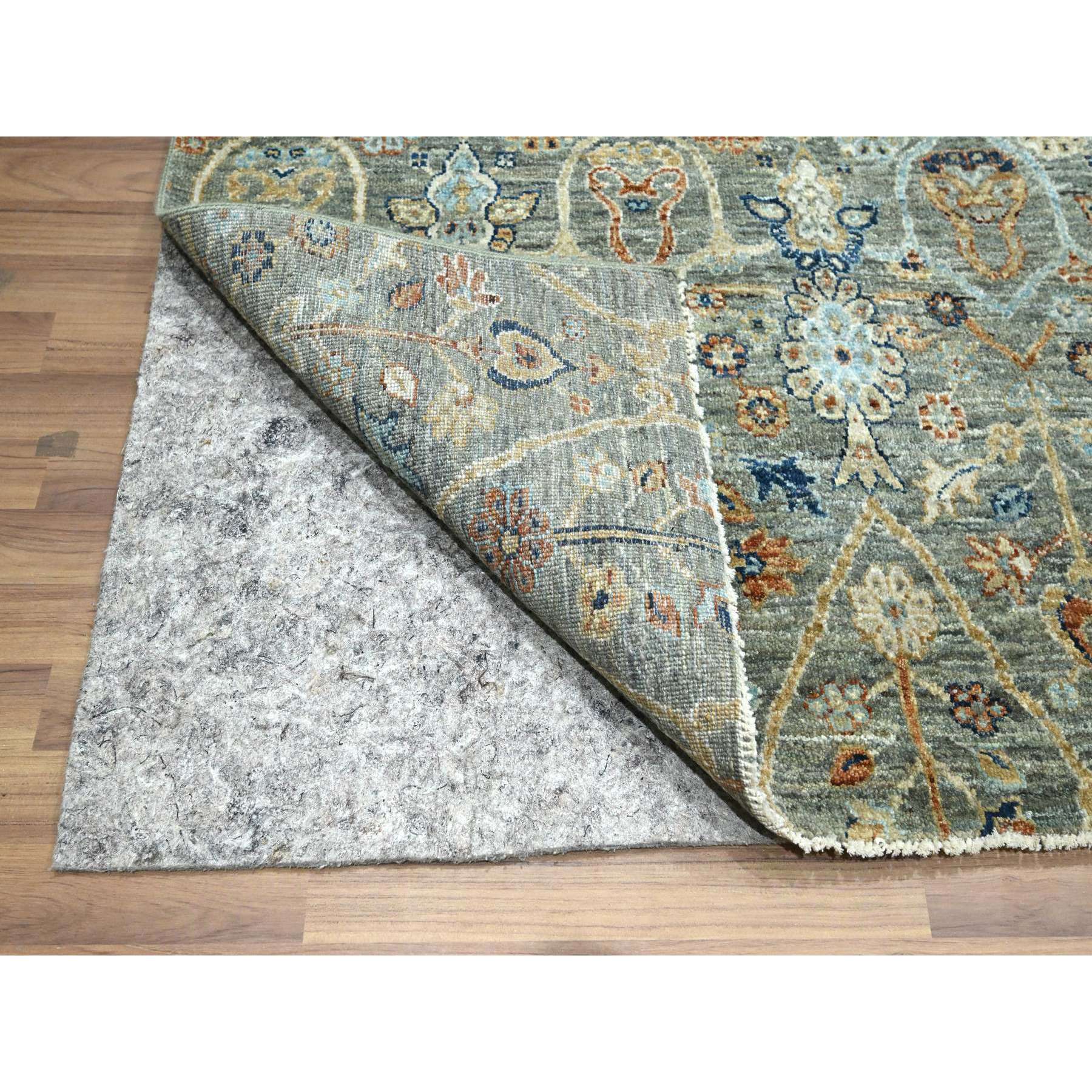 8'x9'10" Nevada Gray, Persian Garden Pattern, Hand Knotted, Pure Wool, Densely Woven, Oriental Rug Sh76434