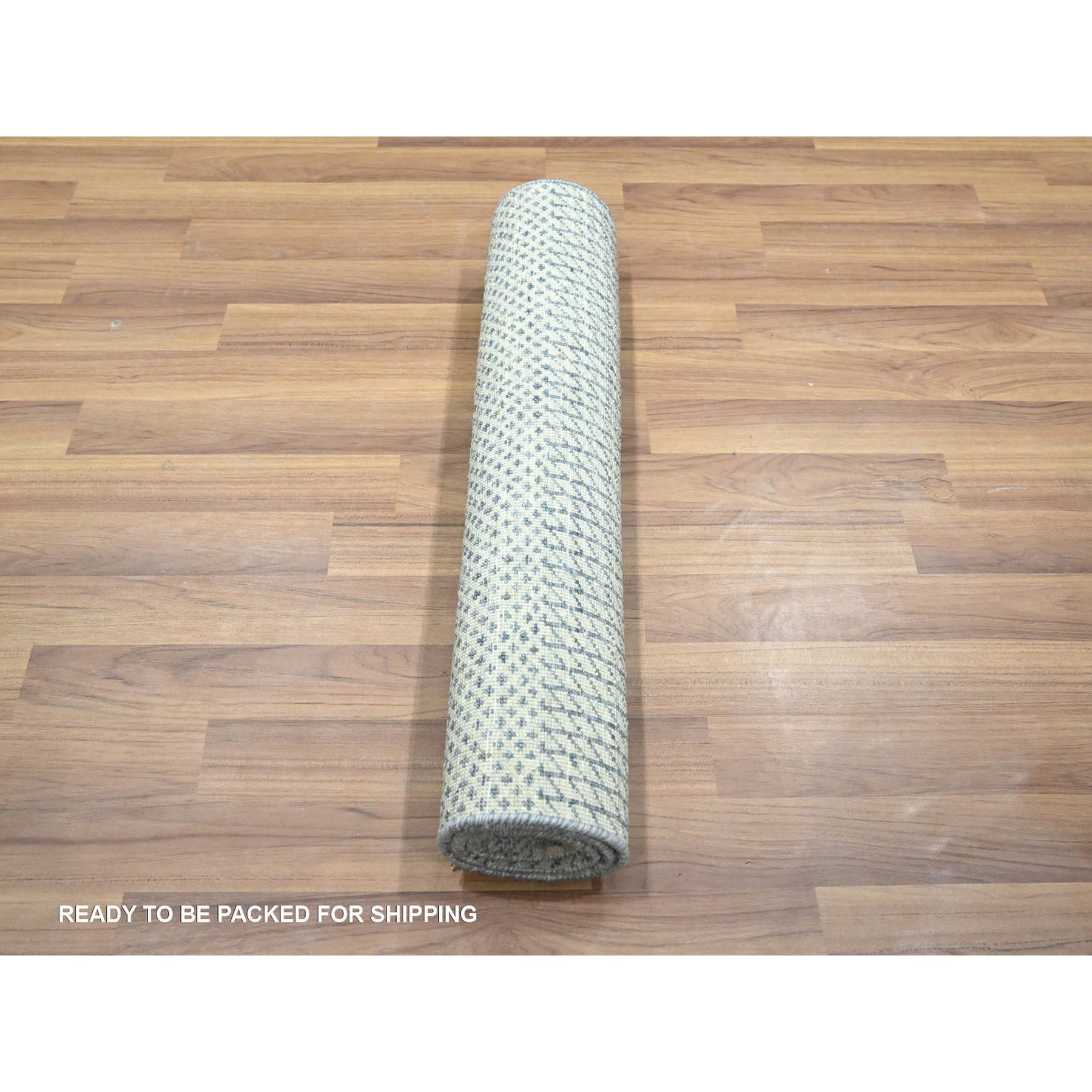 2'x3' Yonder Blue, Tone on Tone, Modern Grass Design, Hand Knotted, Wool with touch of Silk, Lush and Plush, Mat, Sample, Oriental Rug Sh76469