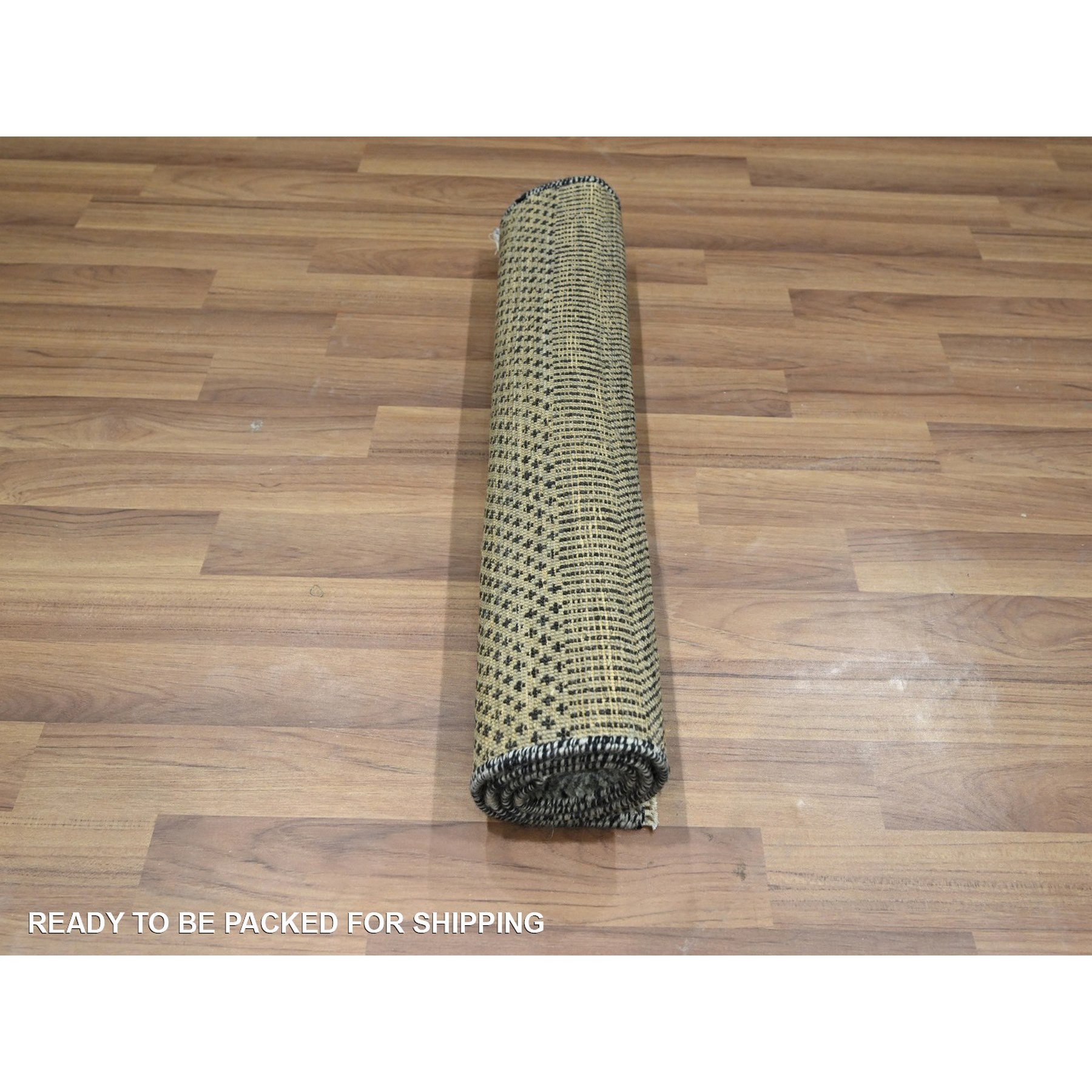 2'x3' Pastel Gray, Lush and Plush, Hand Knotted, Modern Grass Design, Wool with touch of Silk, Tone on Tone, Mat, Sample, Oriental Rug sh76527