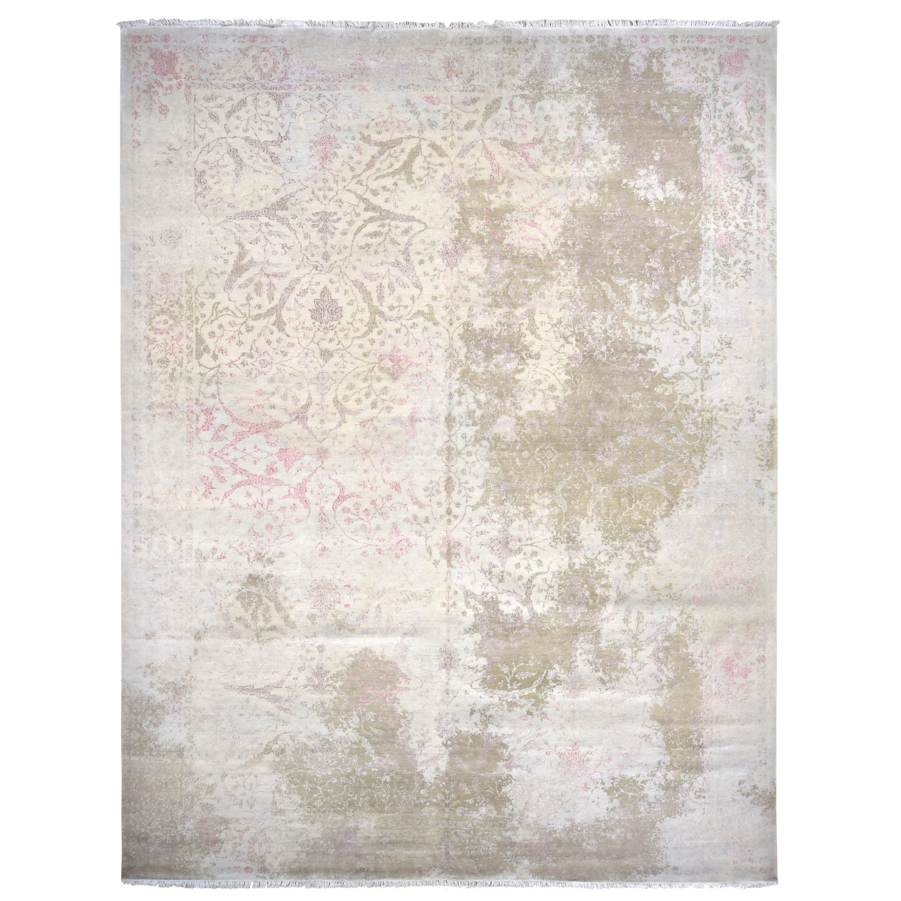  Silk Hand-Knotted Area Rug 12'0