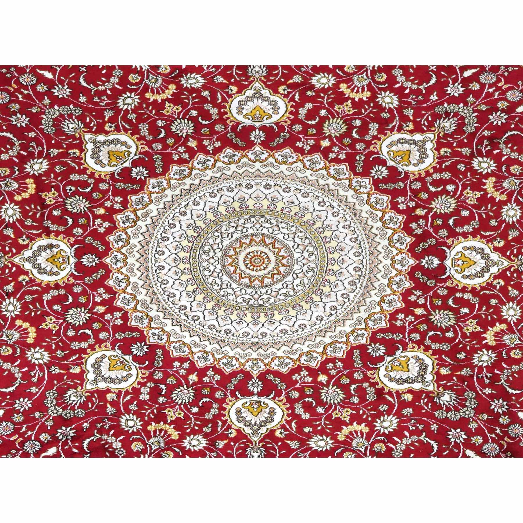traditional Silk Hand-Knotted Area Rug 10'9