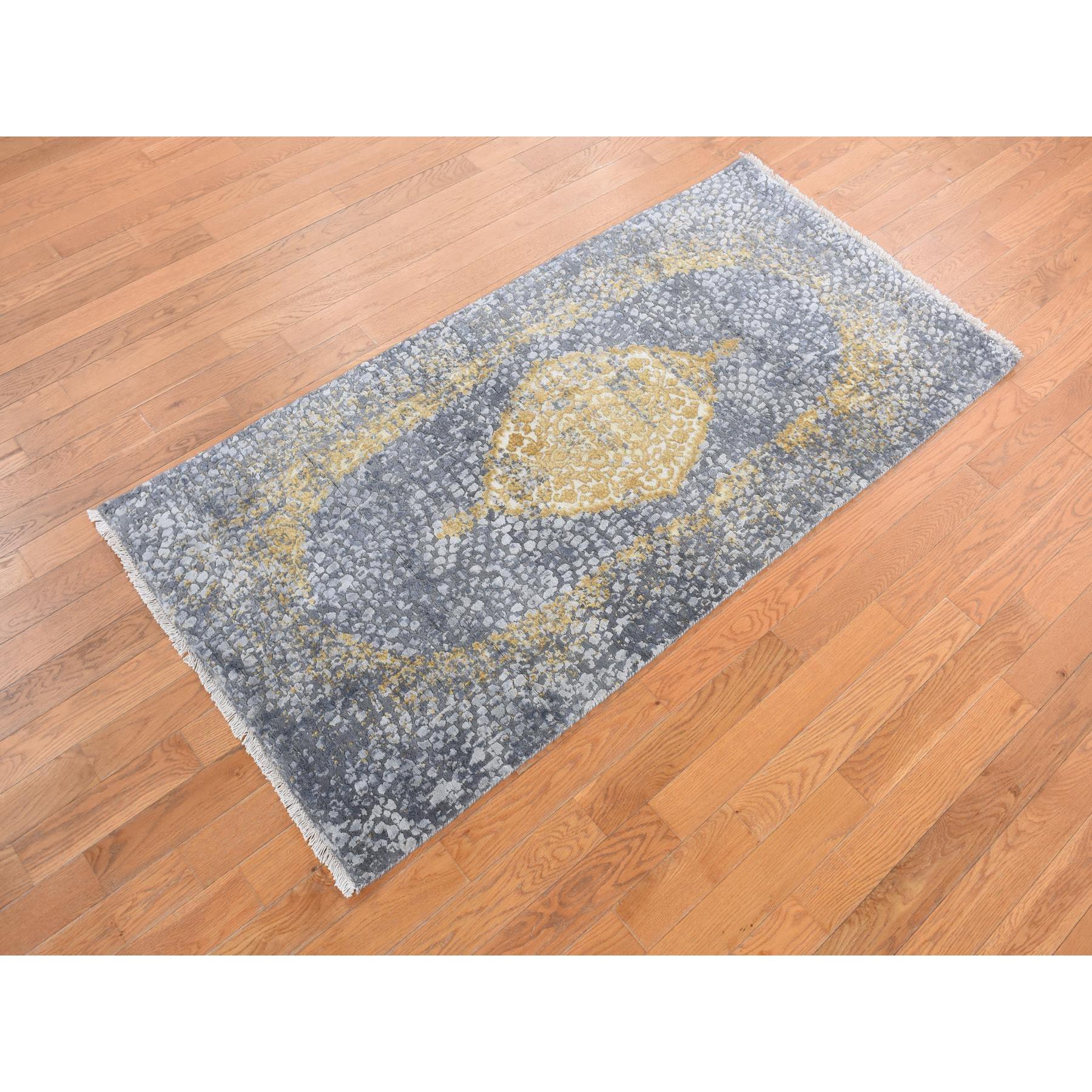  Silk Hand-Knotted Area Rug 2'10
