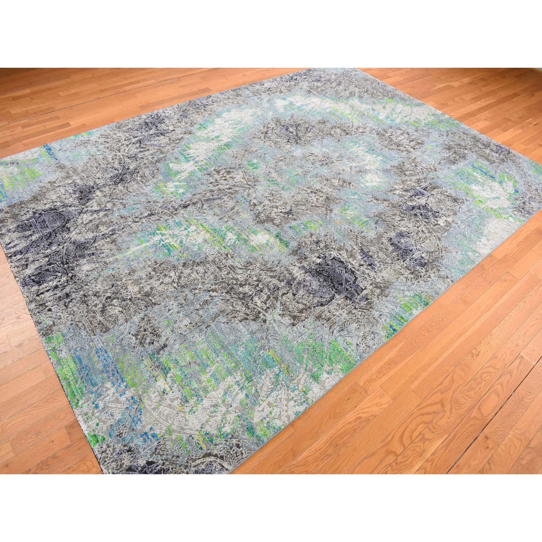  Silk Hand-Knotted Area Rug 8'10