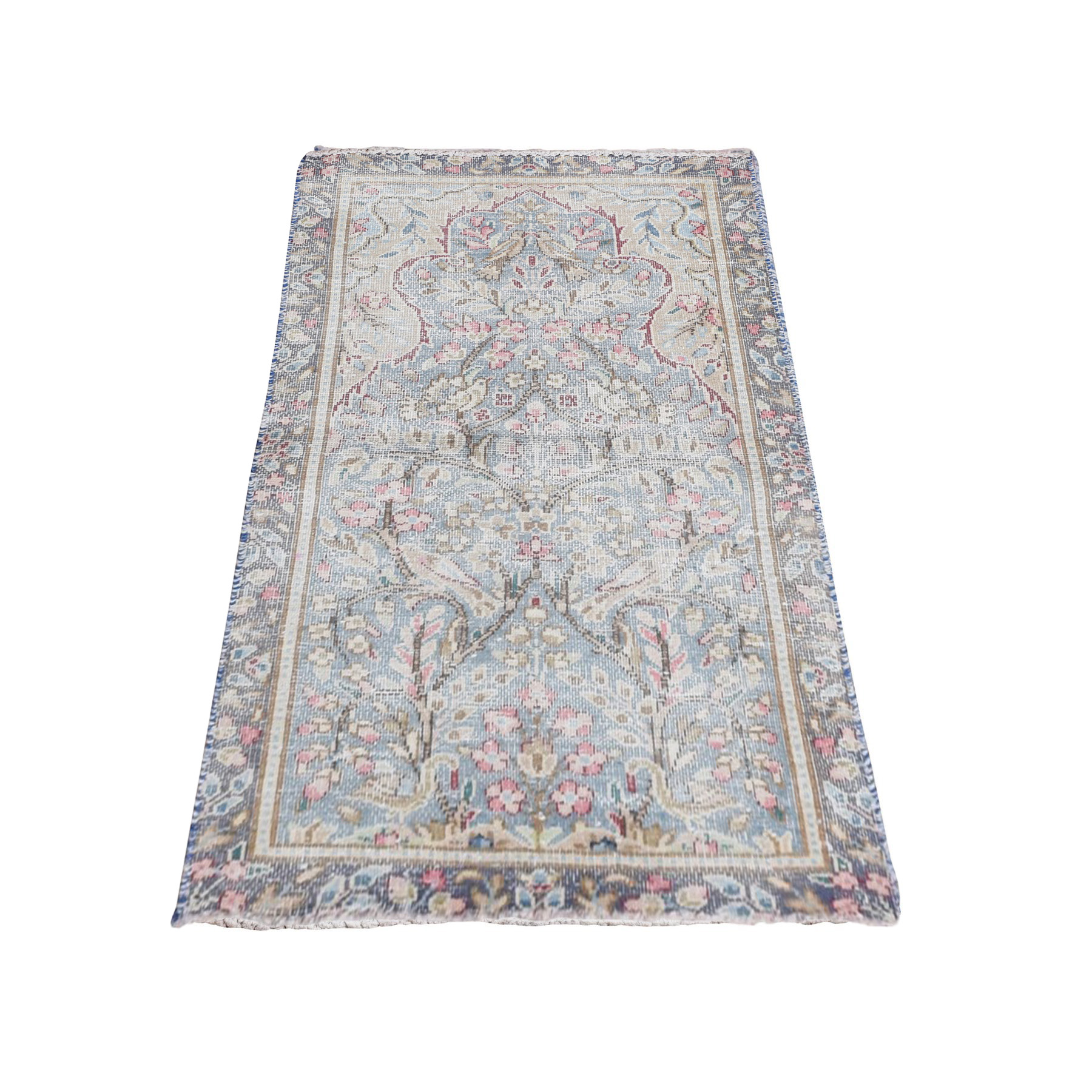  Wool Hand-Knotted Area Rug 1'9