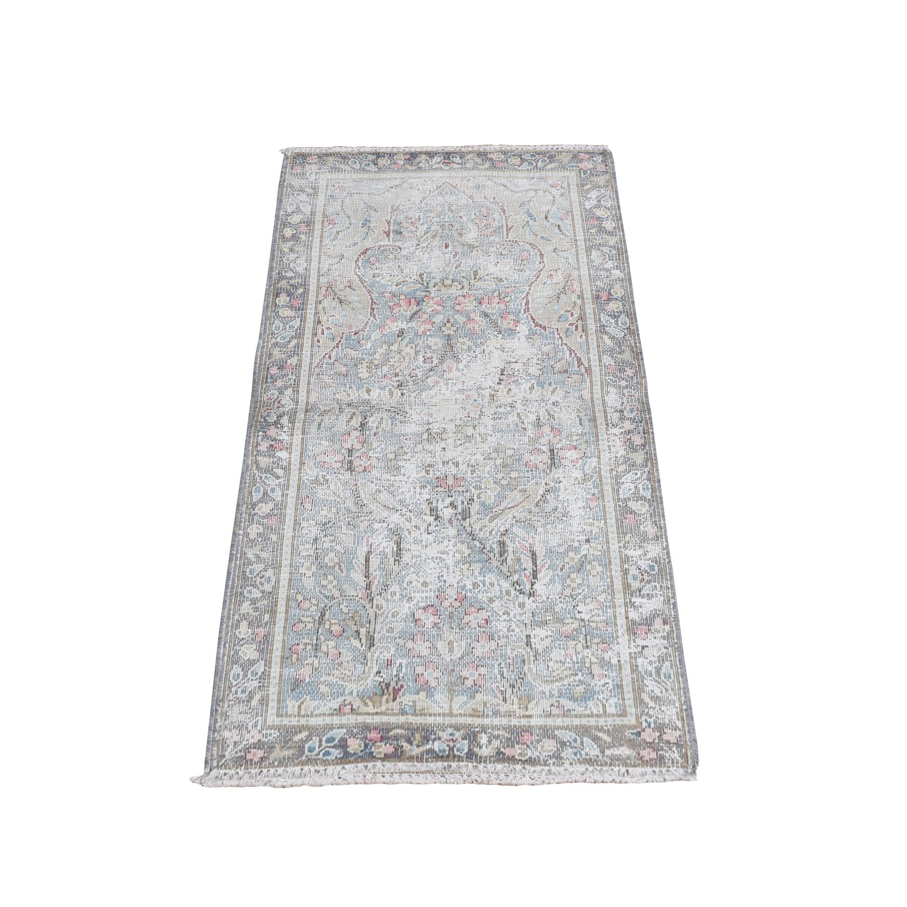  Wool Hand-Knotted Area Rug 1'10