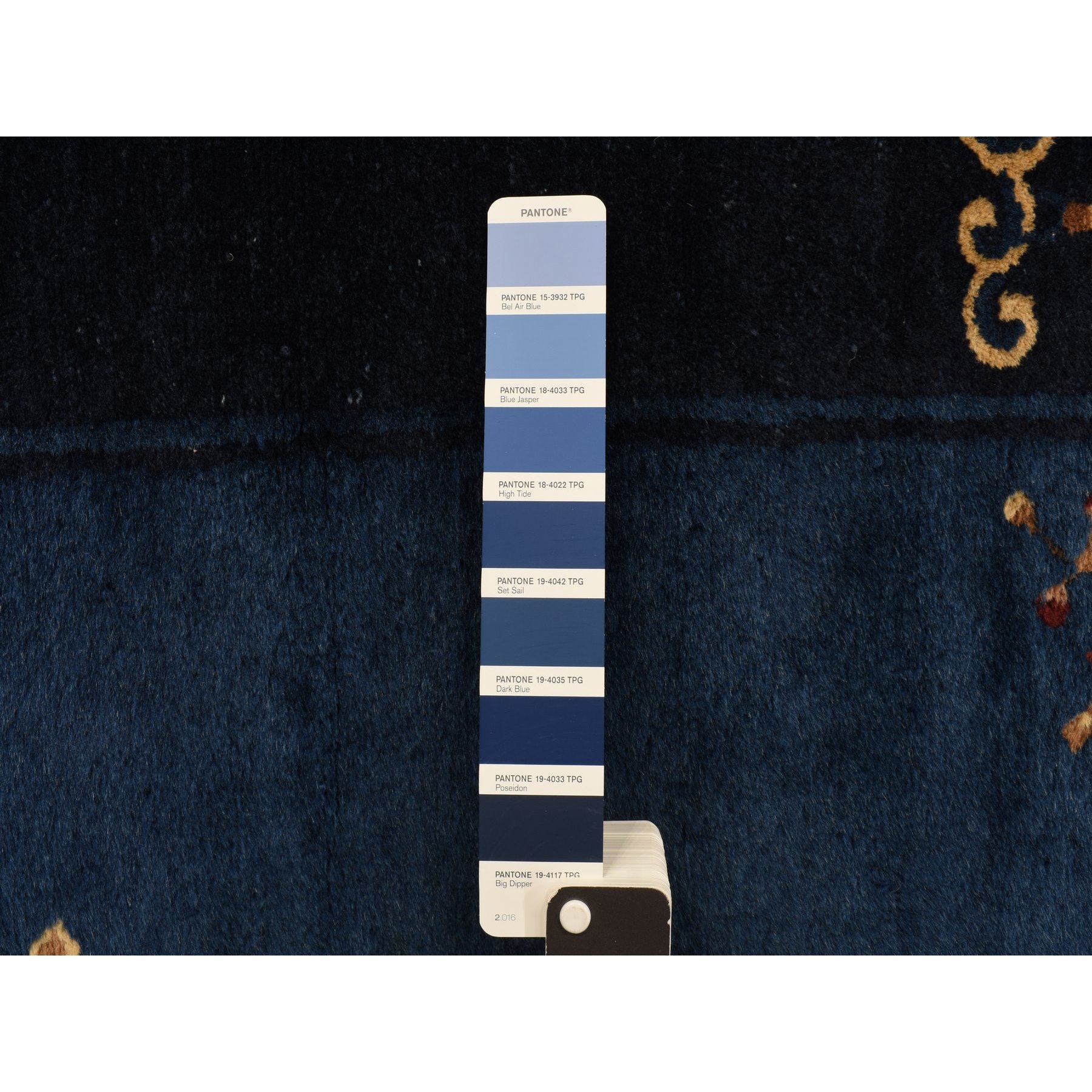 3'x5'8" Big Dipper Blue, Antique Chinese Peking, Clean and Soft, Sides and Ends Professionally Secured, Pure Wool, Full Pile In Mint Condition, Hand Knotted Oriental Rug Sh78195