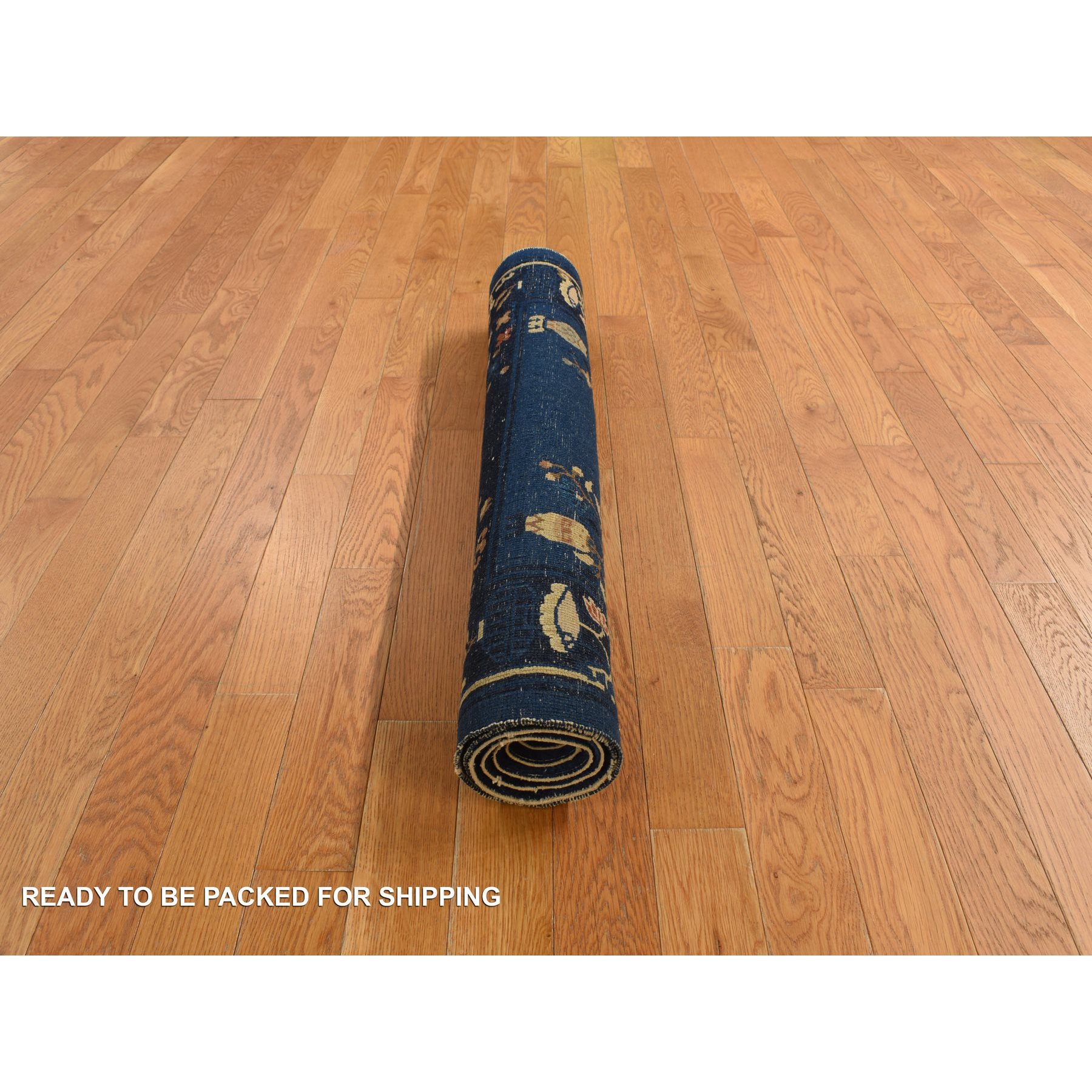 3'x5'8" Big Dipper Blue, Antique Chinese Peking, Clean and Soft, Sides and Ends Professionally Secured, Pure Wool, Full Pile In Mint Condition, Hand Knotted Oriental Rug Sh78195