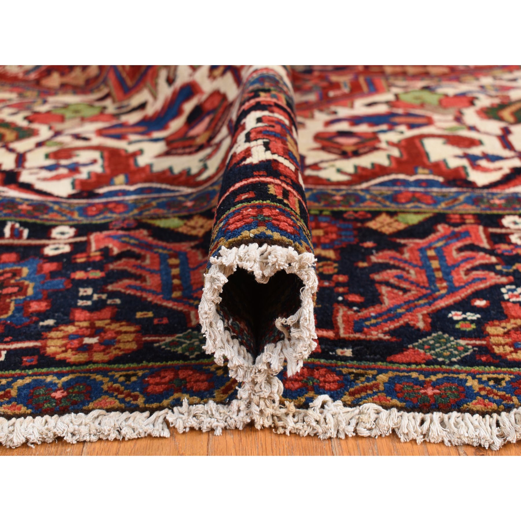 11'x14'7" Terracotta Red, Larger Antique Persian Heriz in Good Condition, Even Wear, 100% Wool, Professionally Cleaned, Sides and Ends Secured, Hand Knotted, Oversized, Oriental Rug Sh78226