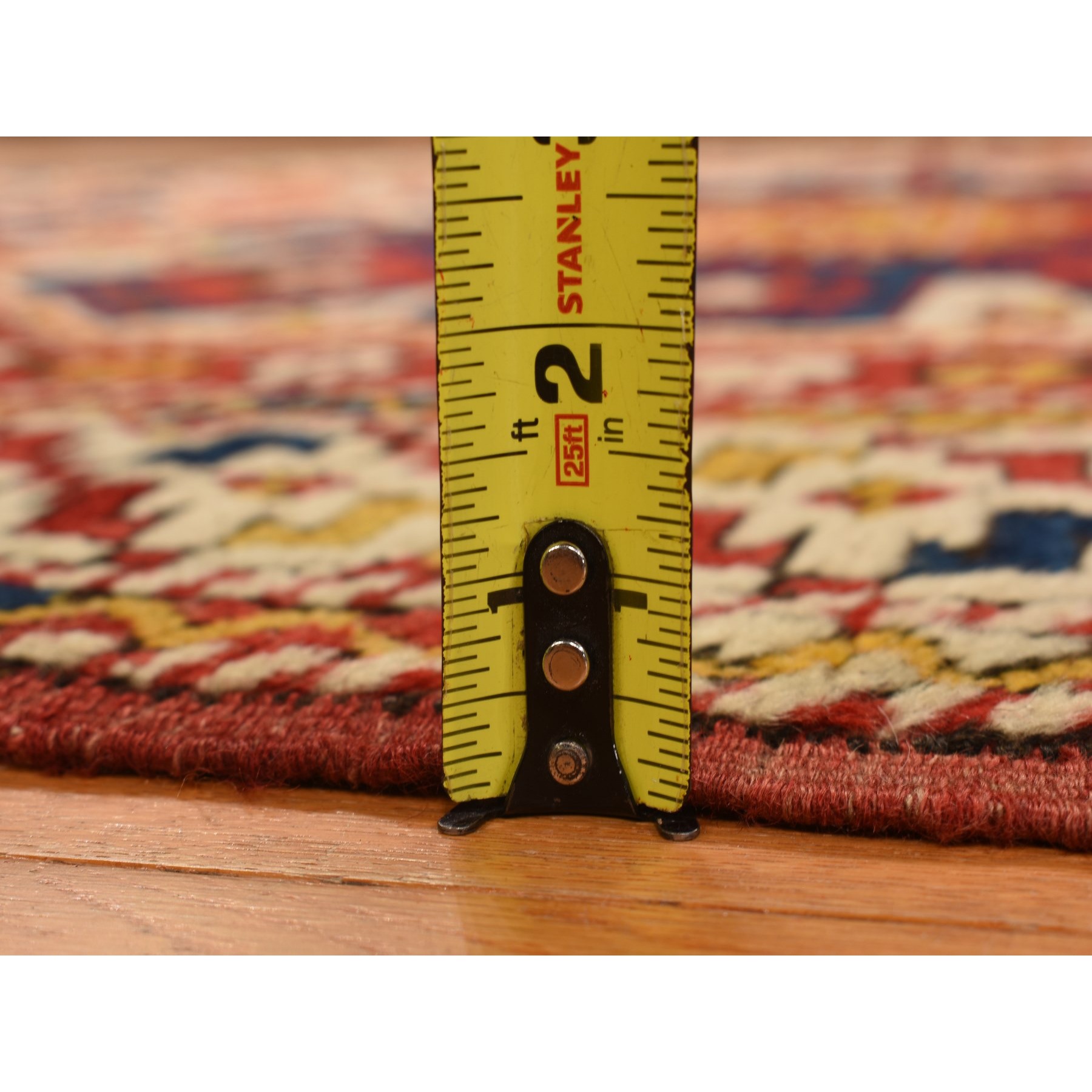 5'4"x7' Vermilion Red, Antique Turkish Bergama in Excellent Condition, Full Pile and Soft, Sides and Ends Professionally Secured, Clean, 100% Wool, Hand Knotted, Wool Weft, Oriental Rug Sh78233