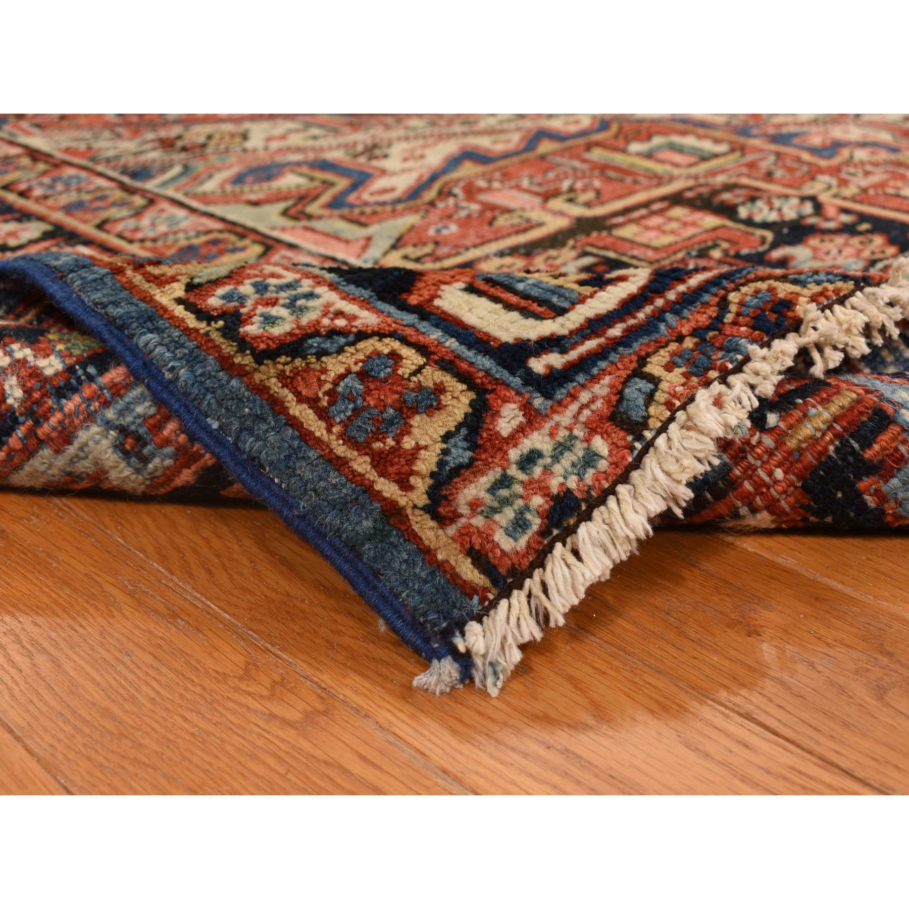 8'1"x10'4" Brick Red, Antique Persian Heriz, Clean and in Very Good Condition, 100% Wool, Hand Knotted, Oriental Rug Sh78303