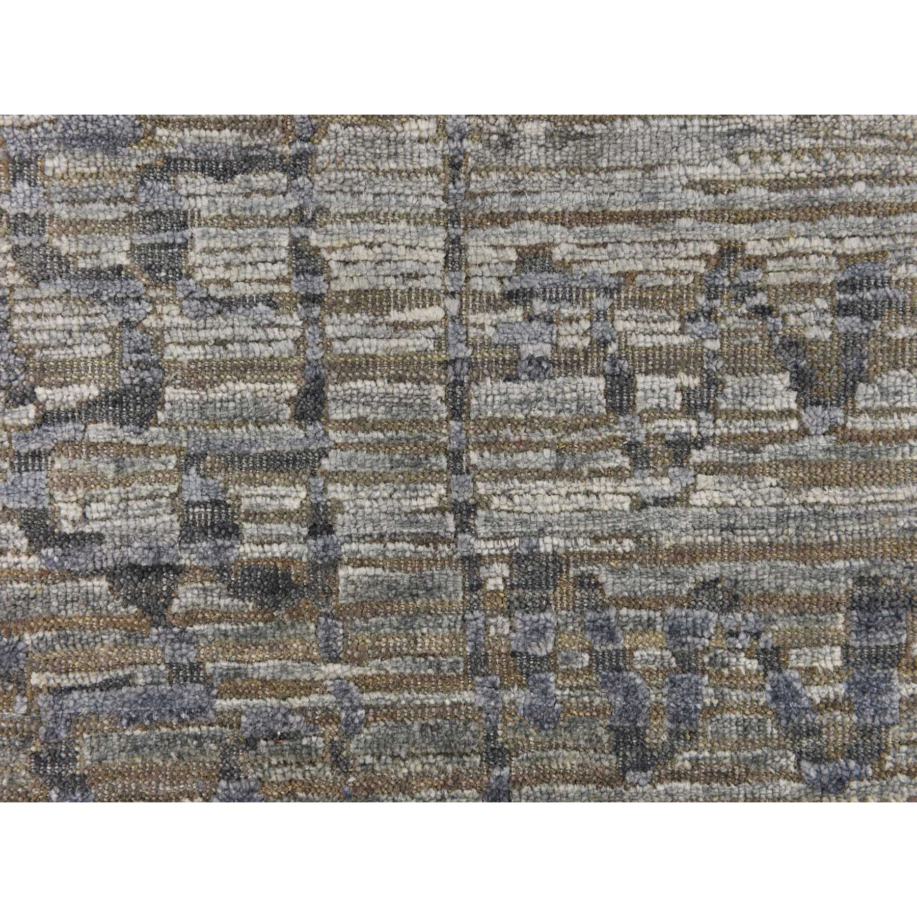 8'x10'1" Spanish Gray, Berber Influence, Tone on Tone, 100% Silk, Hand Knotted Oriental Rug Sh78354