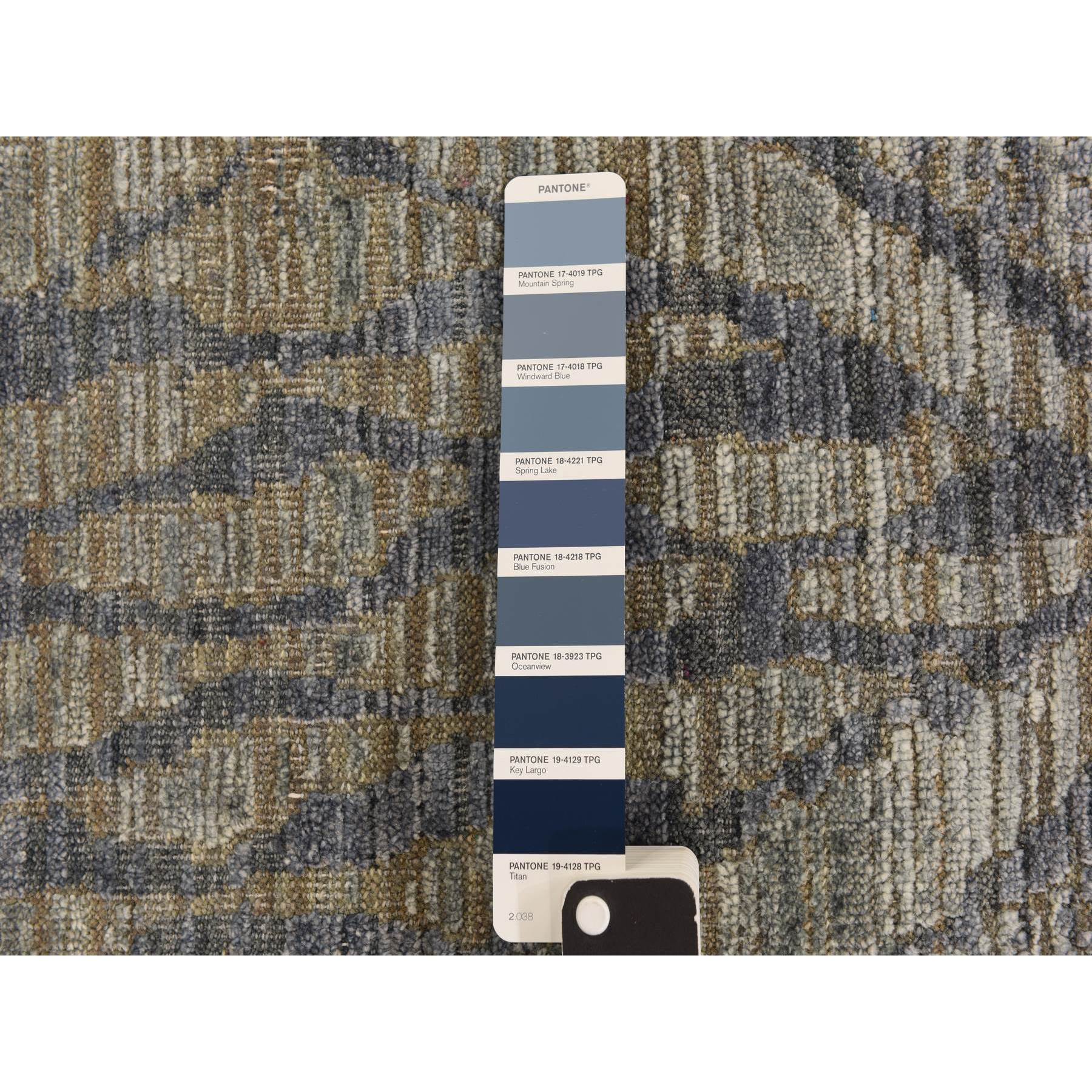 8'x10'1" Spanish Gray, Berber Influence, Tone on Tone, 100% Silk, Hand Knotted Oriental Rug Sh78354