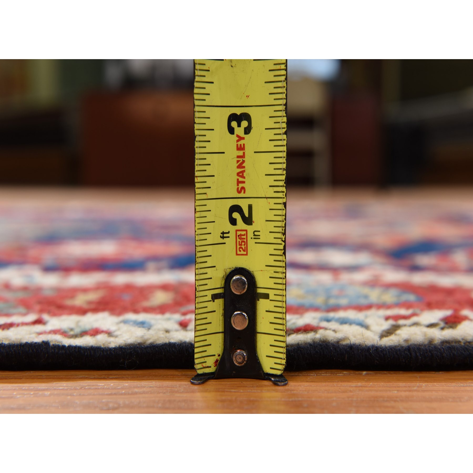 4'1"x5'10" Yale Blue, Antique North West Persian, Geometric Tribal Motif, Even Wear, Clean, Soft and Pliable, Sides and Ends Professionally Secured, 100% Wool, Hand Knotted, Vegetable Dyes, Oriental Rug Sh78362