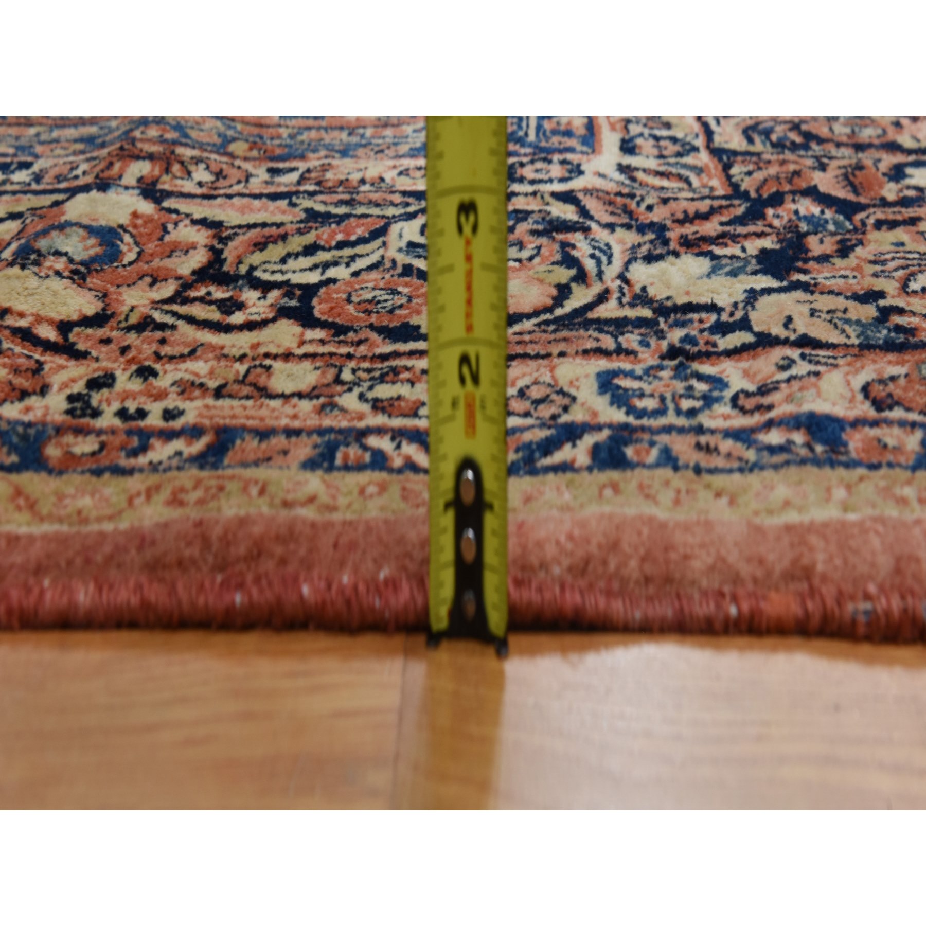 11'10"x15'6" Copper Red, Antique Persian Sarouk, Clean and Soft, Sides and Ends Professionally Secured, Even Wear, Good Condition, 100% Wool, Hand Knotted, Oversized, Oriental Rug Sh78387