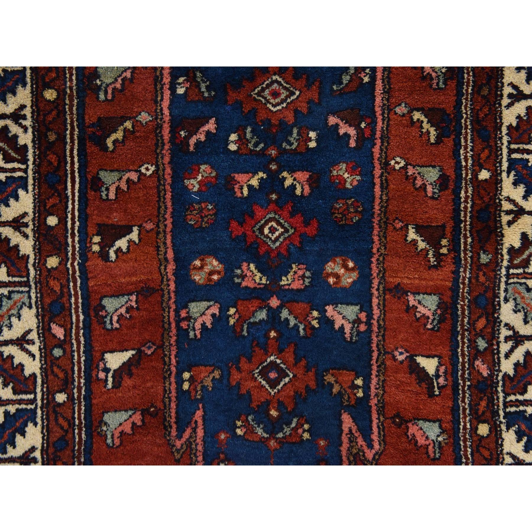 3'3"x6'3" Spicy Orange, Antique Persian Mazlagan, Full Pile, Clean, Excellent Condition, Sides and Ends Professionally Secured, 100% Wool, Hand Knotted, Oriental Rug Sh78401
