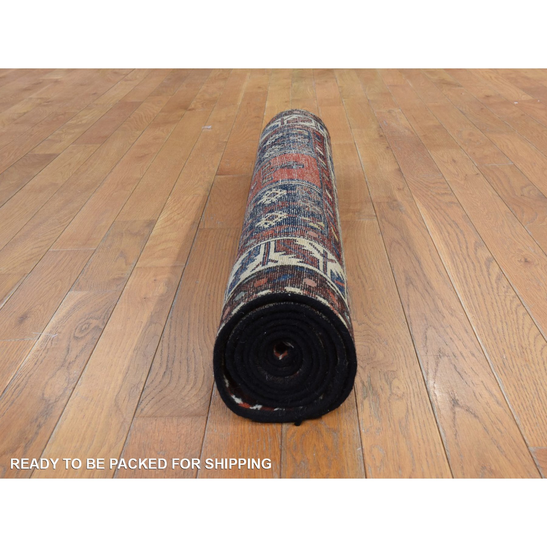 3'3"x6'3" Spicy Orange, Antique Persian Mazlagan, Full Pile, Clean, Excellent Condition, Sides and Ends Professionally Secured, 100% Wool, Hand Knotted, Oriental Rug Sh78401