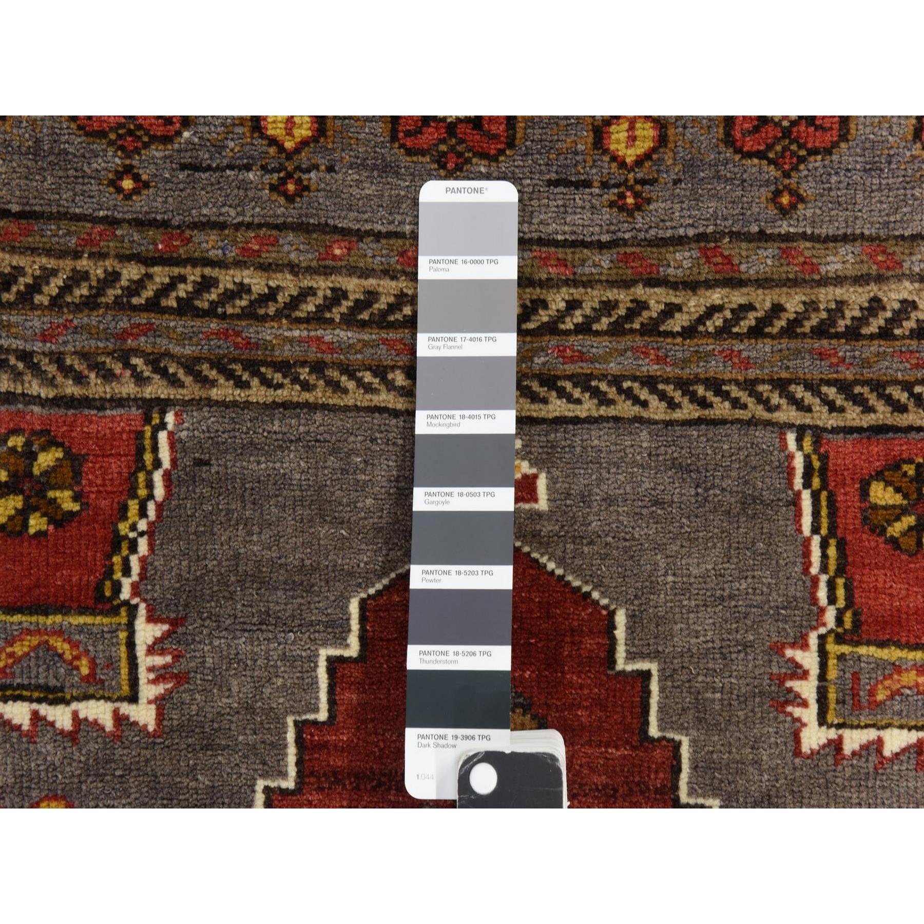 3'10"x6' Pewter Gray, Vintage Turkish Keysari, Clean, Good Condition, 100% Wool, Hand Knotted, Oriental Rug Sh78404