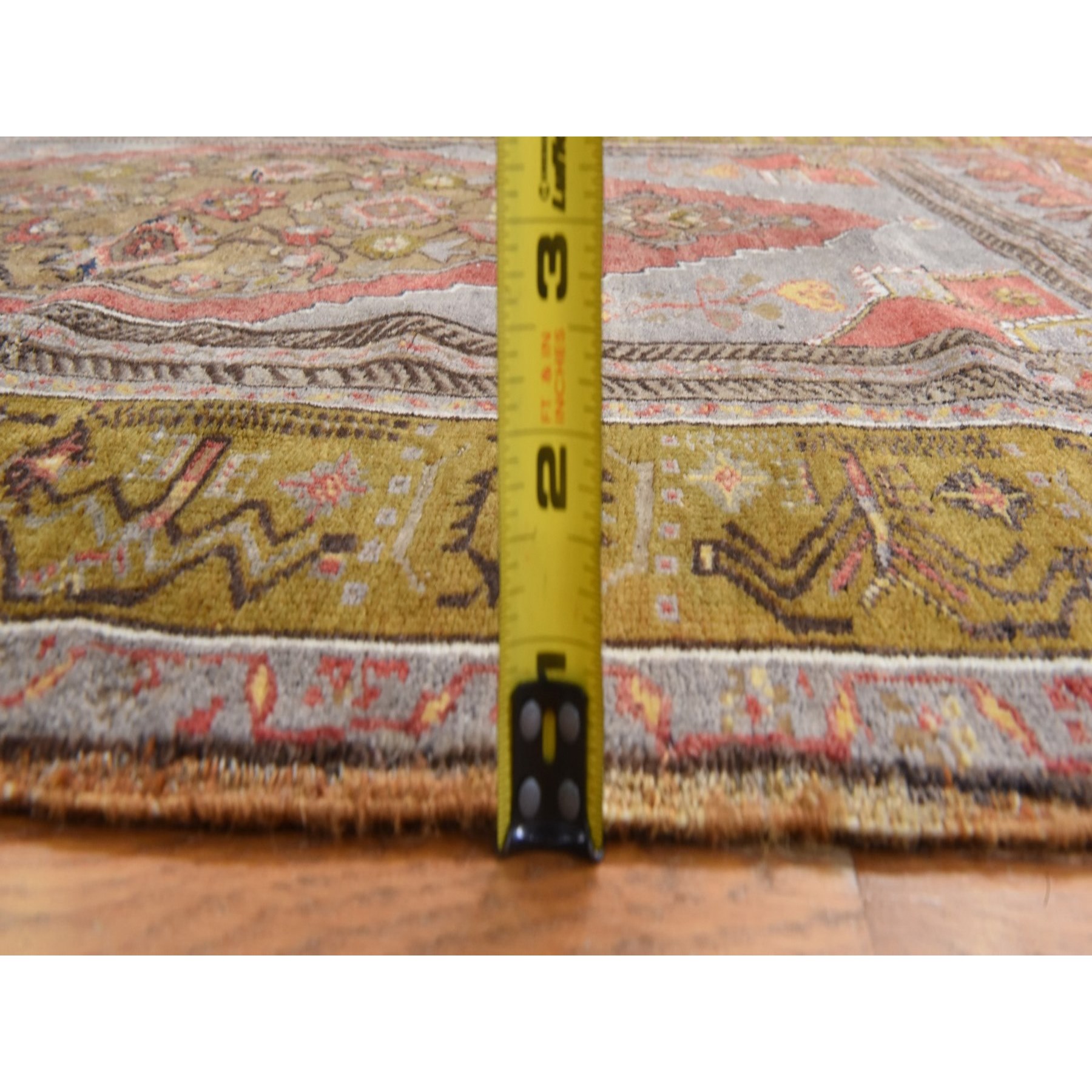 3'10"x6' Pewter Gray, Vintage Turkish Keysari, Clean, Good Condition, 100% Wool, Hand Knotted, Oriental Rug Sh78404
