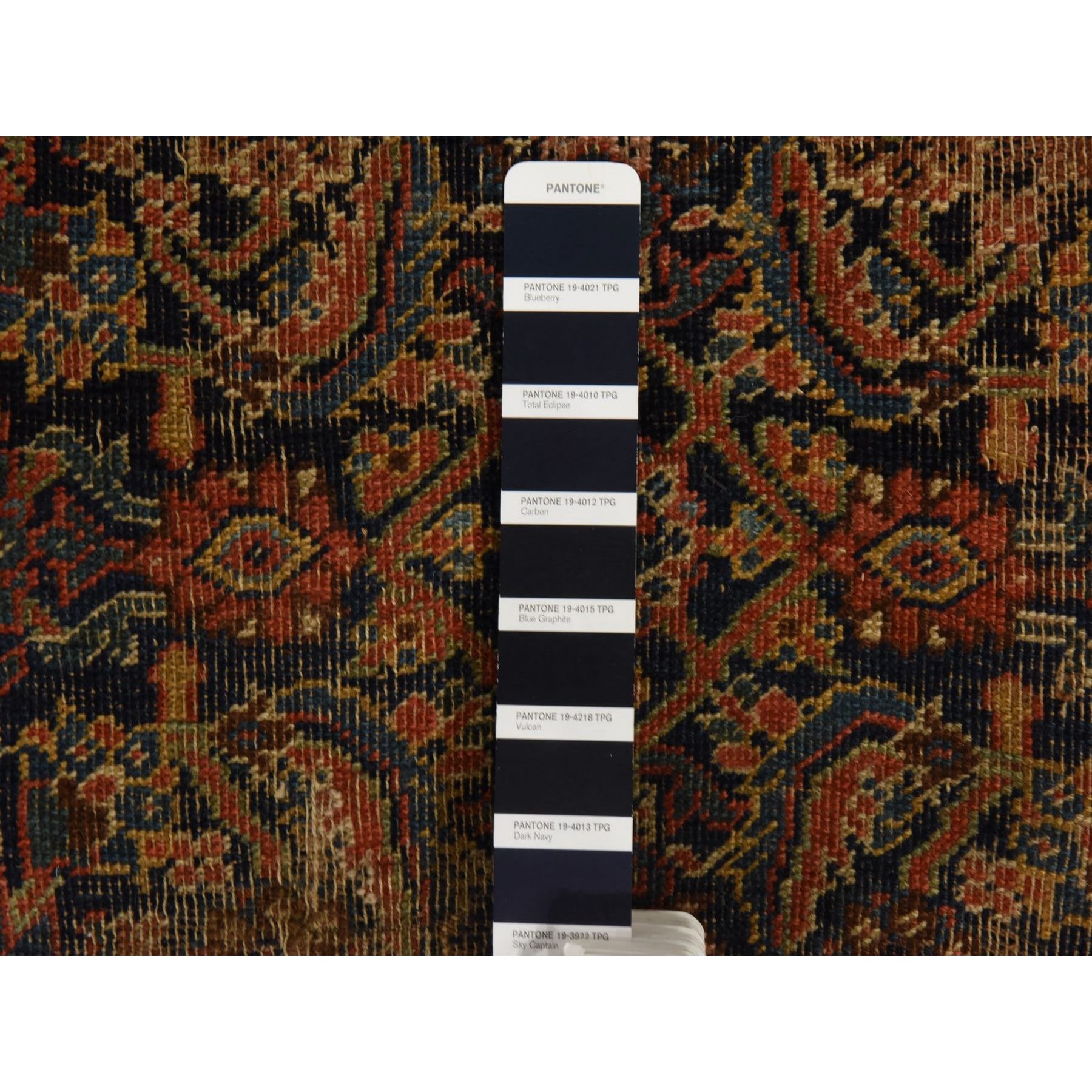 1'8"x3'3" Graphite Blue, Antique North West Persian, Worn Pile, Clean, No Holes, Sides and Ends Professionally Secured, Shabby Chic, 100% Wool, Hand Knotted, Mat, Oriental Rug Sh78410