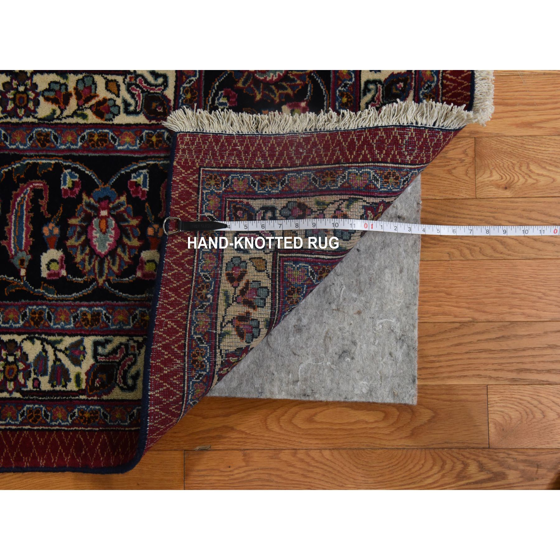 9'9"x12'10" Jazzy Red, Persian Meshad, All Over Design, Good Condition, Clean, Full Pile, 100% Wool, Hand Knotted, Oriental Rug Sh78413