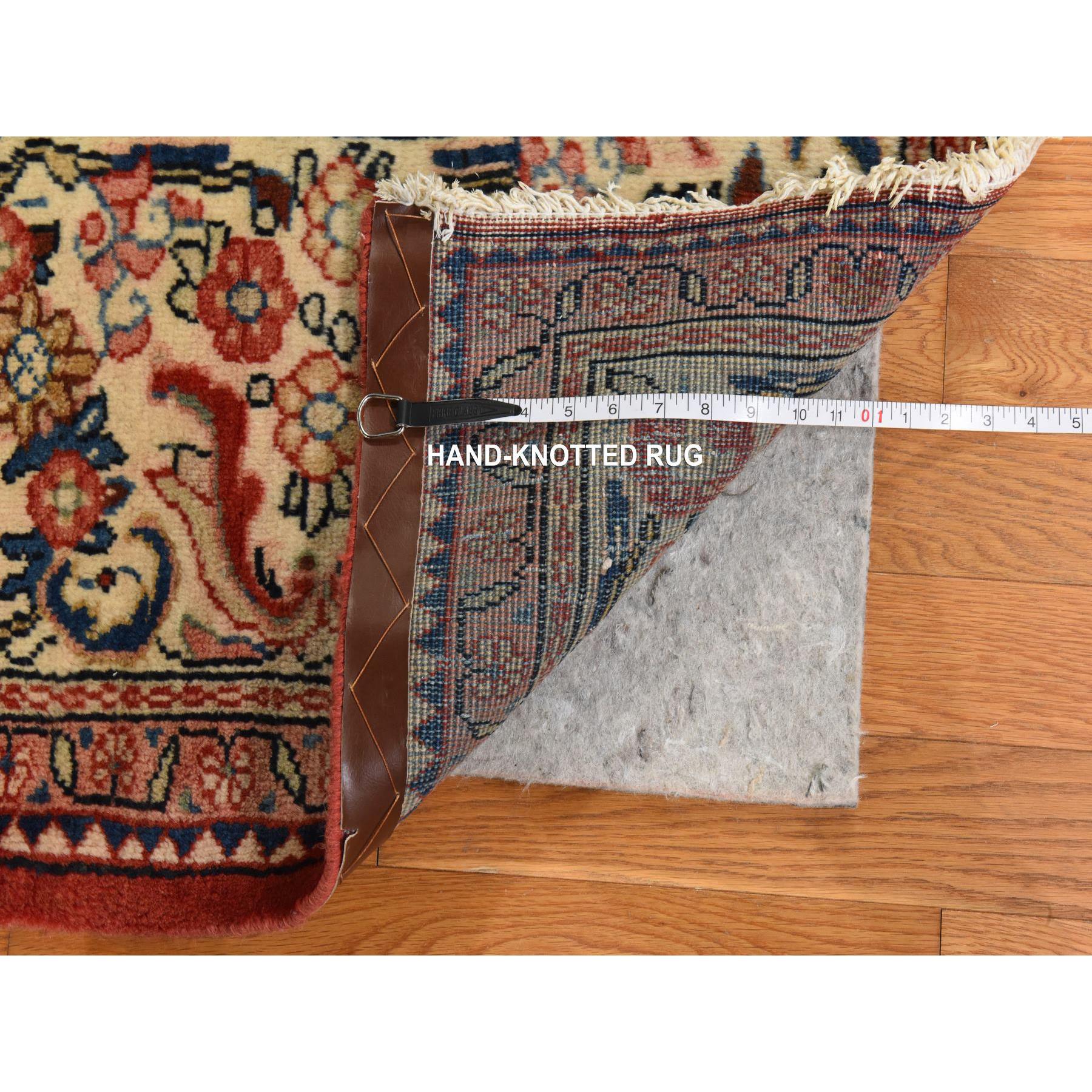 9'9"x13' Salsa Red, Vintage Persian Mahal, Clean, Soft, Full Pile, 100% Wool, Hand Knotted, Oriental Rug Sh78421