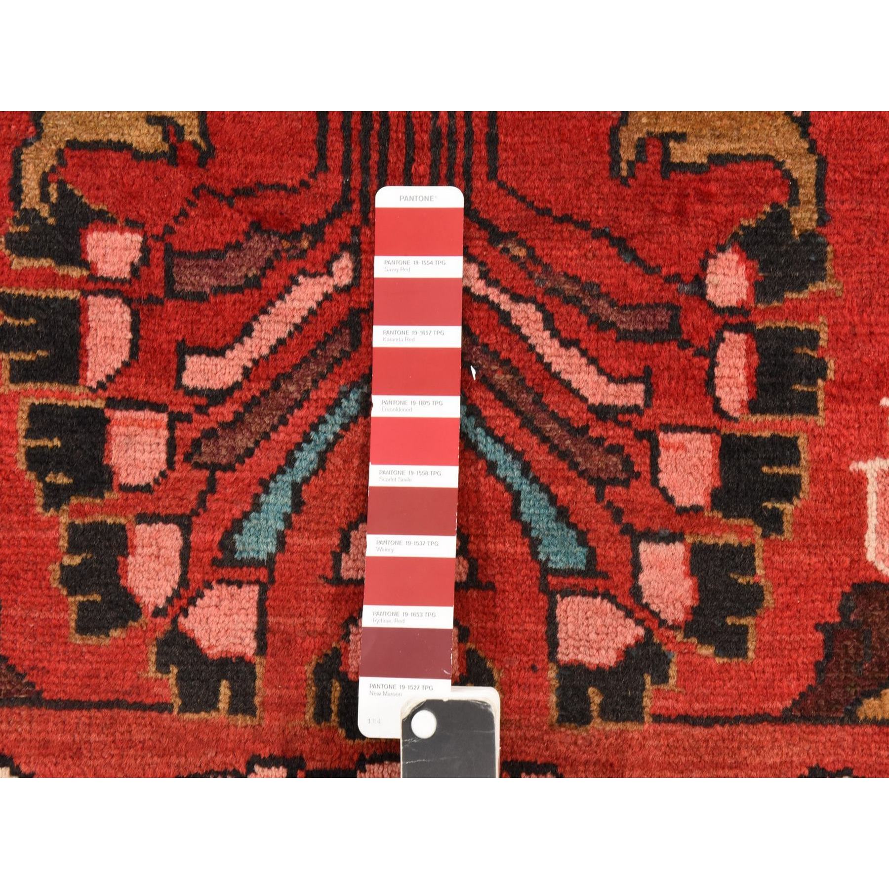 8'10"x12'3" Savvy Red, Semi Antique Persian Lilihan, Full Pile, Good Condition and Clean, 100% Wool, Hand Knotted, Oriental Rug Sh78427