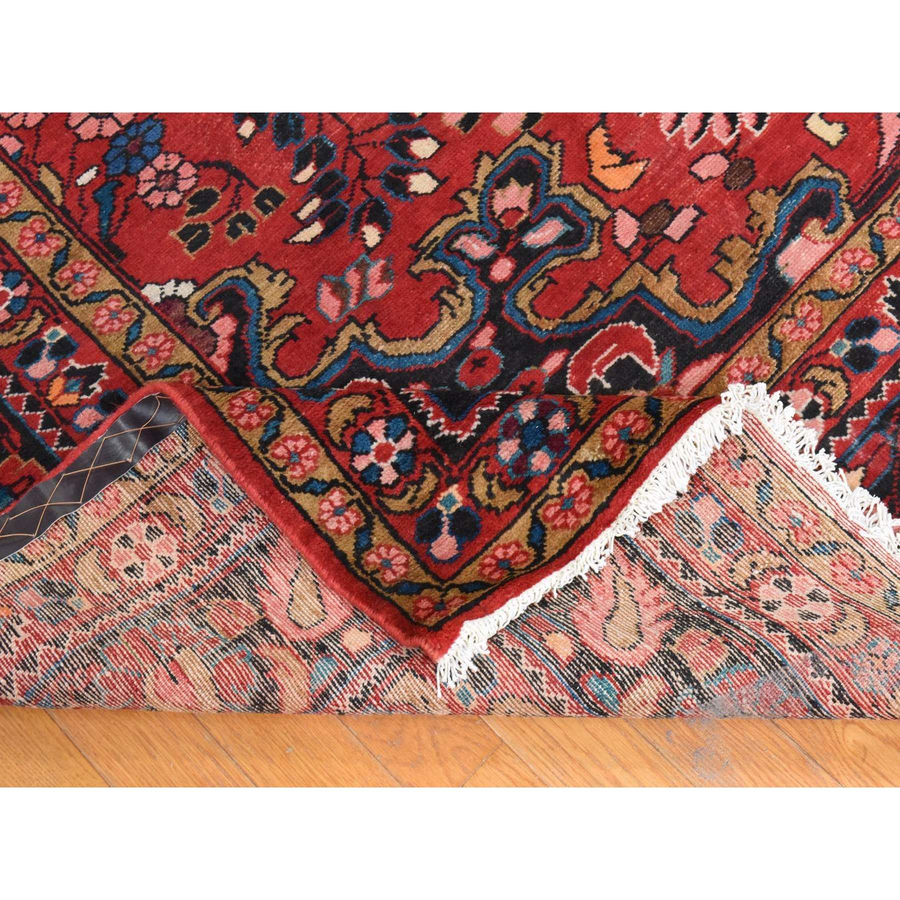 8'10"x12'3" Savvy Red, Semi Antique Persian Lilihan, Full Pile, Good Condition and Clean, 100% Wool, Hand Knotted, Oriental Rug Sh78427