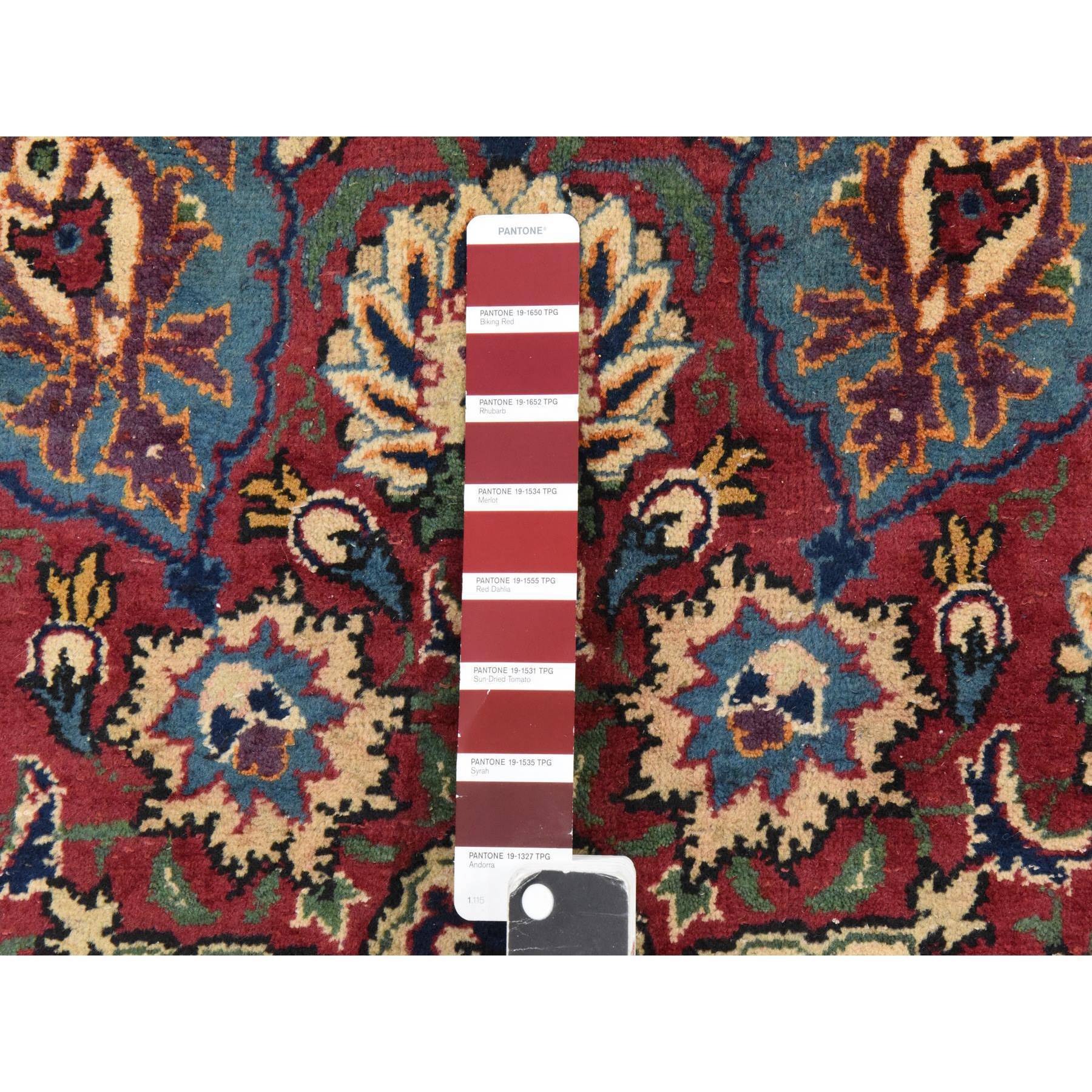 9'7"x12'8" Burlywood Brown, Semi Antique Persian Tabriz, Good Condition, Clean, Full Pile, Medallion Design, 100% Wool, Hand Knotted, Oriental Rug Sh78434