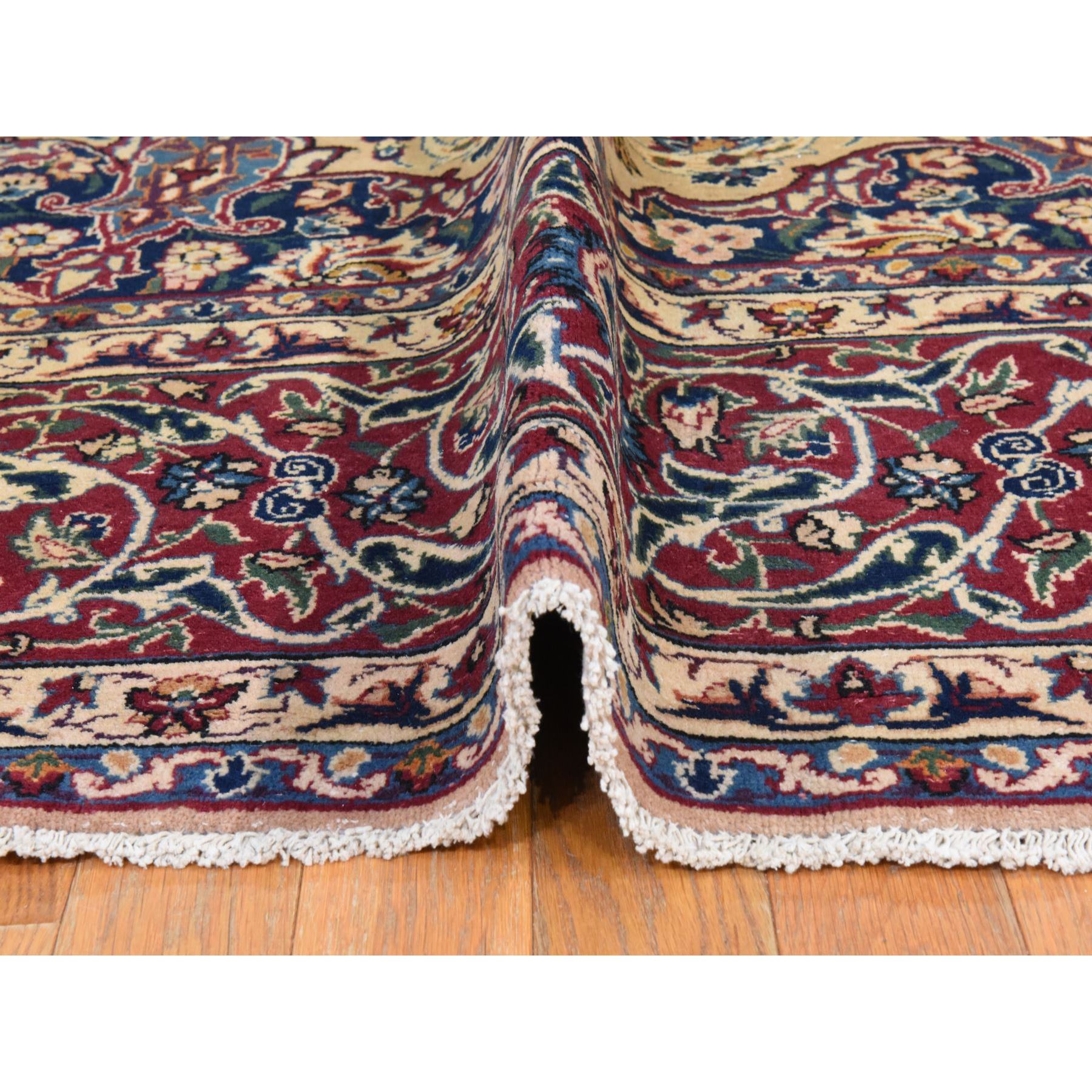 9'7"x12'8" Burlywood Brown, Semi Antique Persian Tabriz, Good Condition, Clean, Full Pile, Medallion Design, 100% Wool, Hand Knotted, Oriental Rug Sh78434