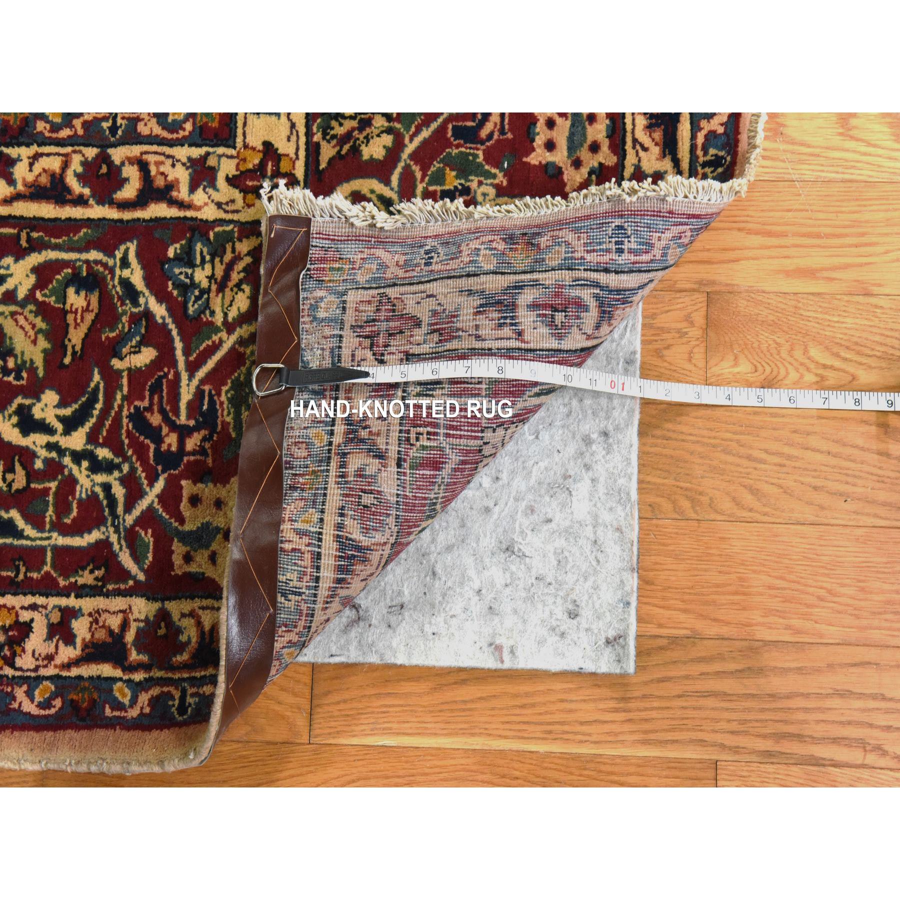 9'7"x12'8" Burlywood Brown, Semi Antique Persian Tabriz, Good Condition, Clean, Full Pile, Medallion Design, 100% Wool, Hand Knotted, Oriental Rug Sh78434