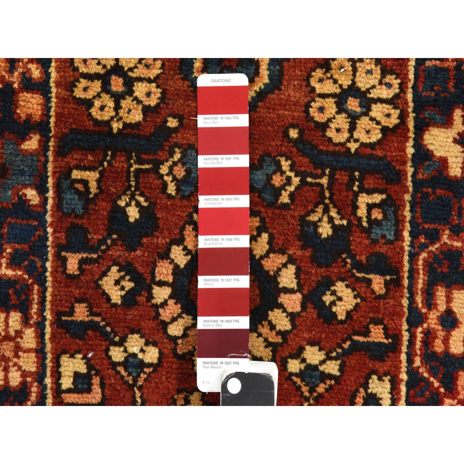 10'4"x12'8" Blush Red, Semi Antique Persian Baktiar, Good Condition, Clean, Full Pile, Classic Garden Design, 100% Wool, Hand Knotted, Oriental Rug Sh78436