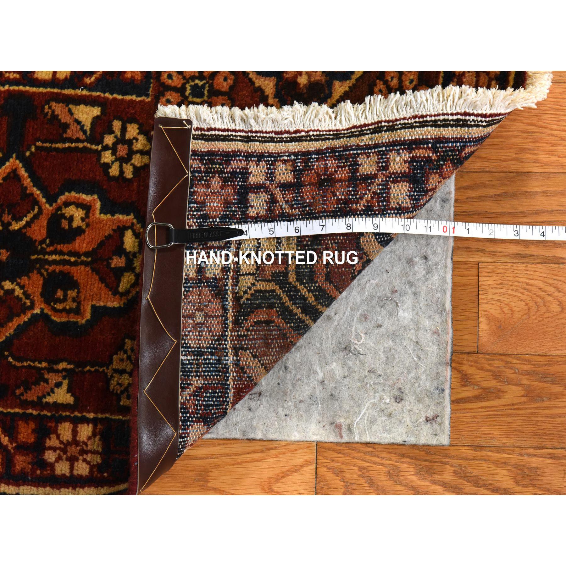 10'4"x12'8" Blush Red, Semi Antique Persian Baktiar, Good Condition, Clean, Full Pile, Classic Garden Design, 100% Wool, Hand Knotted, Oriental Rug Sh78436