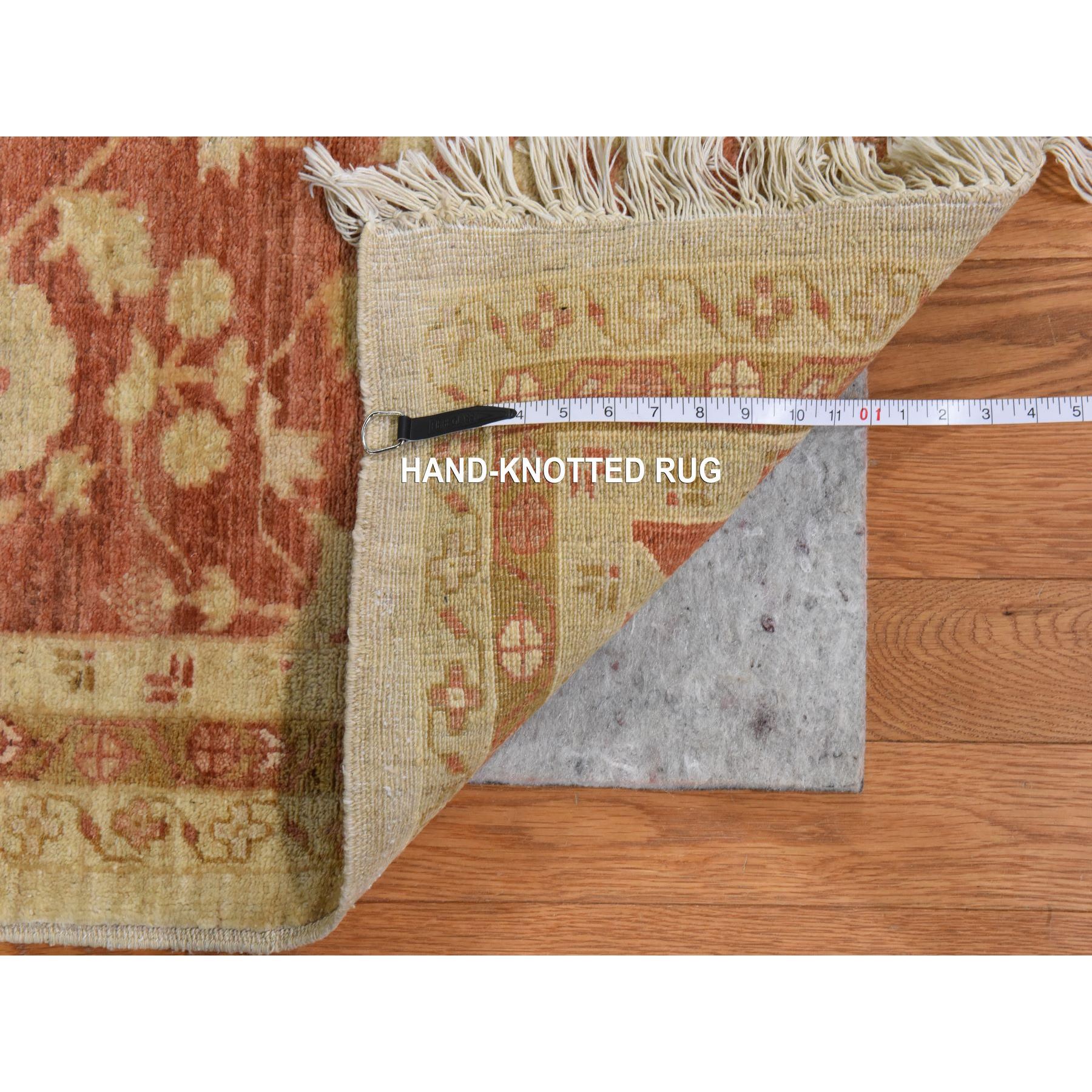 9'8"x16' Beige, Afghan Peshawar with All Over Mahal Design, Clean, Full Pile, Long and Narrow, 100% Wool, Hand Knotted, Oriental Rug Sh78438